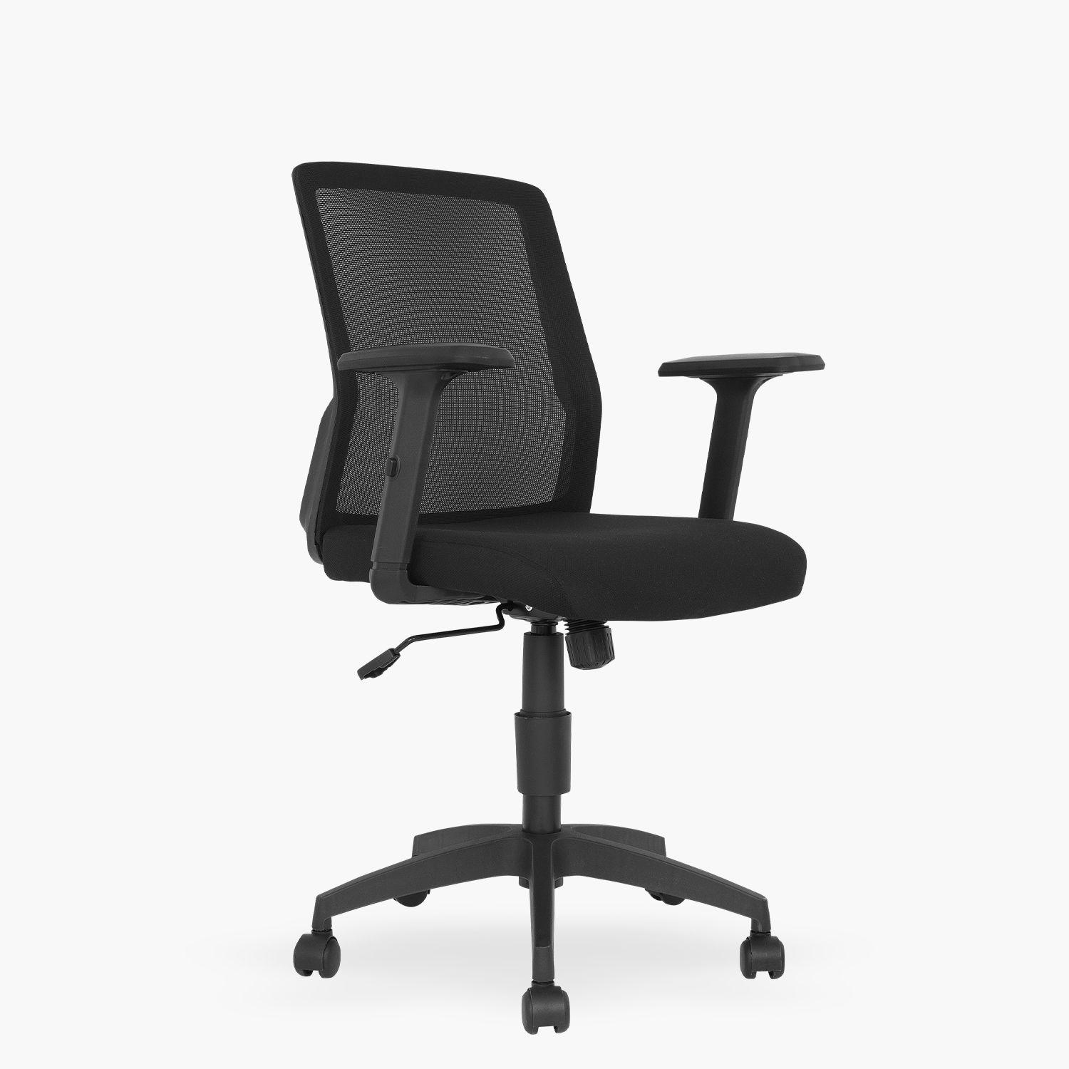Silla de escritorio Cuba Media Br. Reg Negro-1