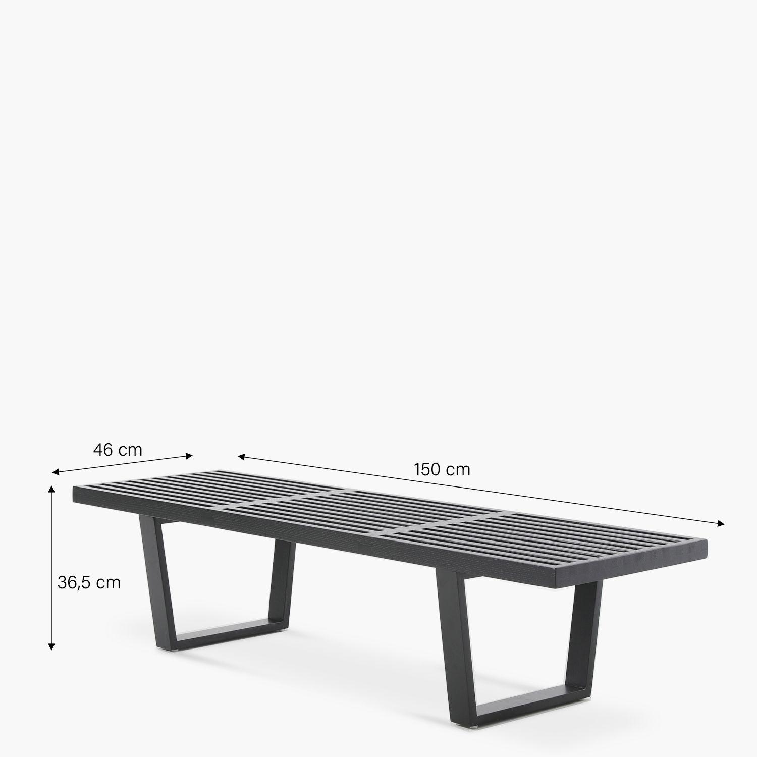 Banqueta de Madera Nelson (Réplica) Negro-4