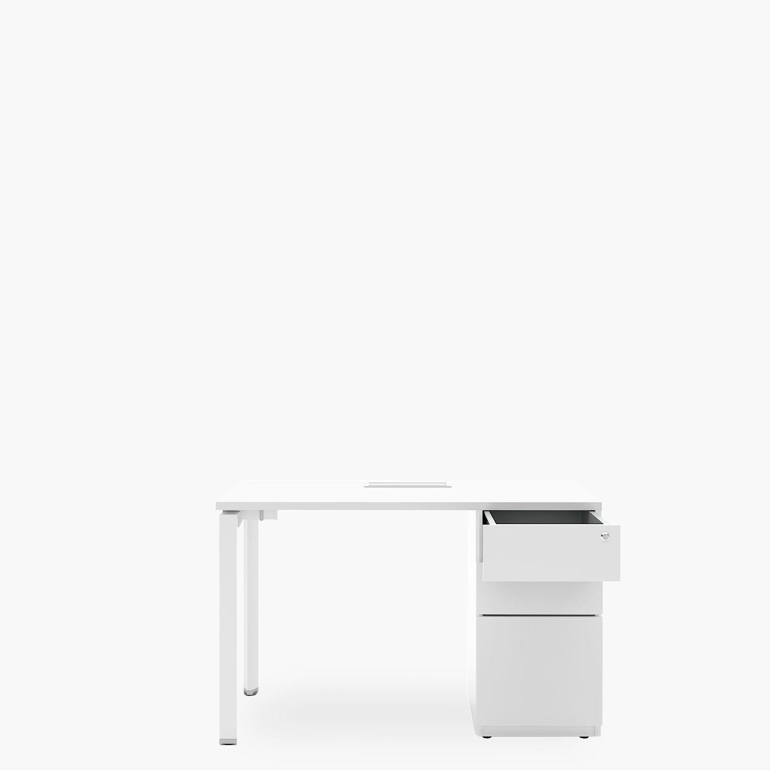 Escritorio Neo con pasacables 120x60 con cajonera metálica-3