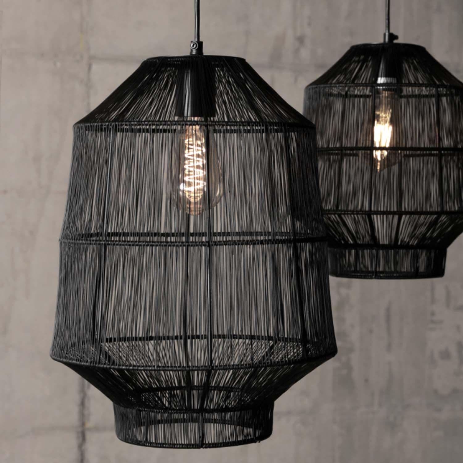 Lámpara de Colgar Chennai M Negro-4