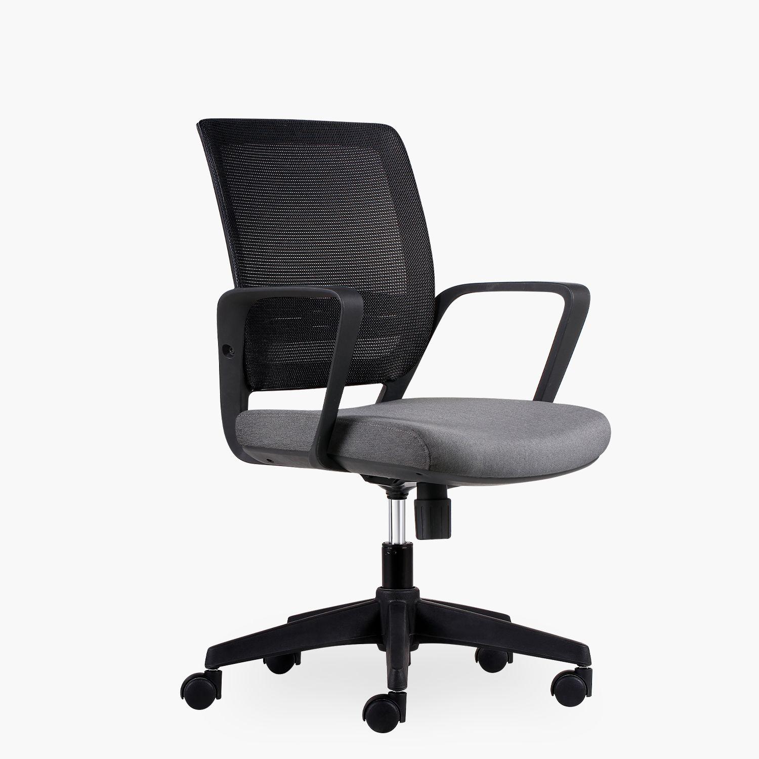 Silla Oficina Job Base Nylon Gris Oscuro-1