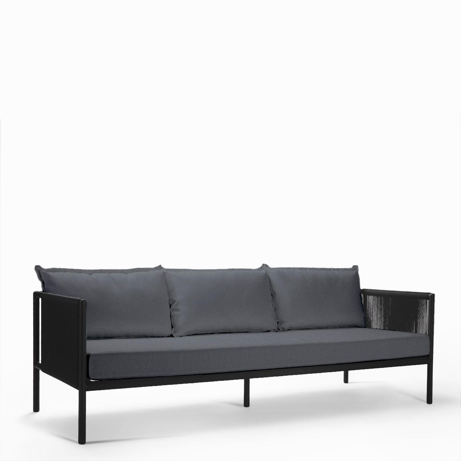 Sofá 3 Cuerpos Palermo Gris Oscuro-1