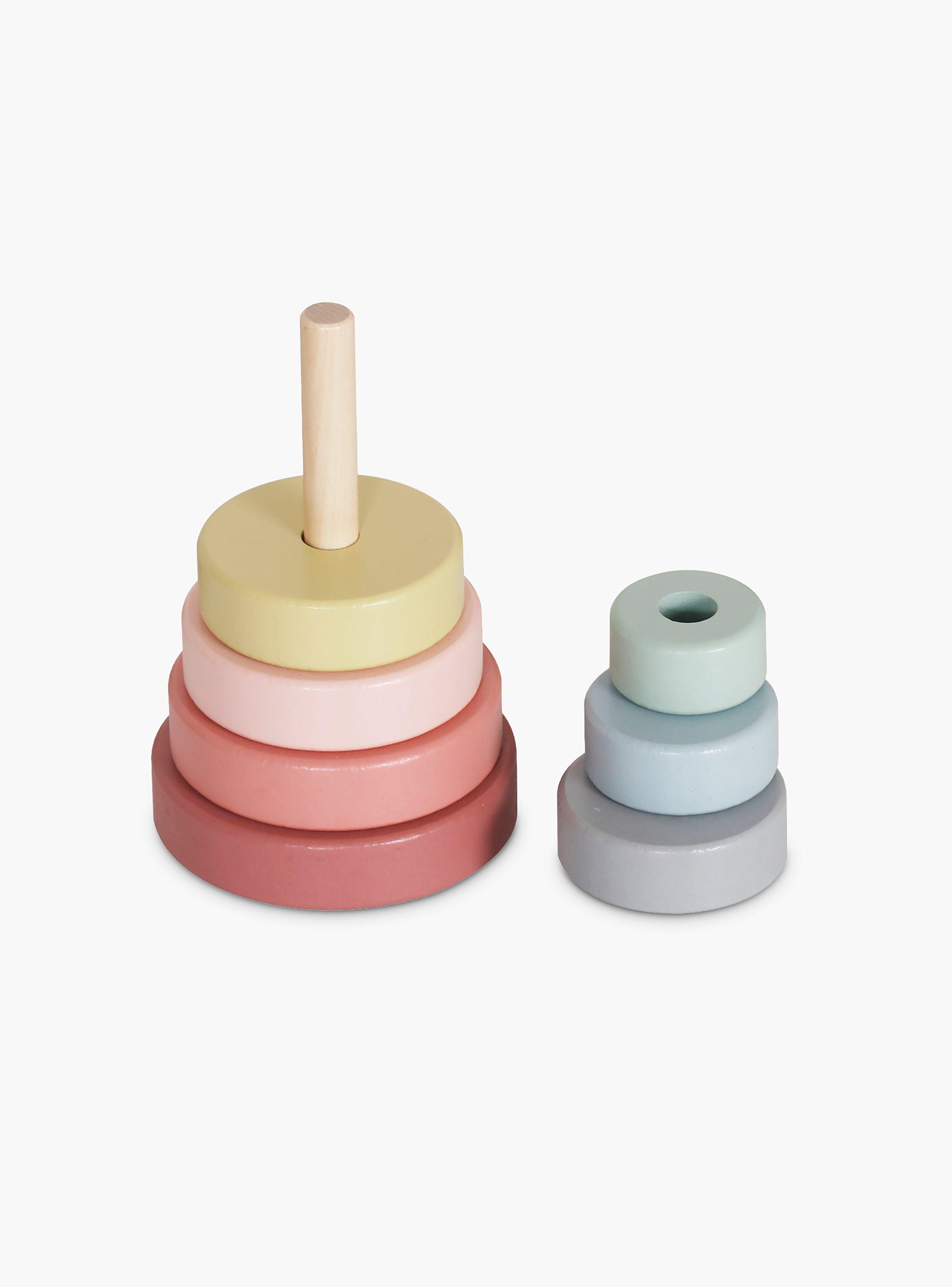 Figuras Apilables Infantil de Madera Rosado-2