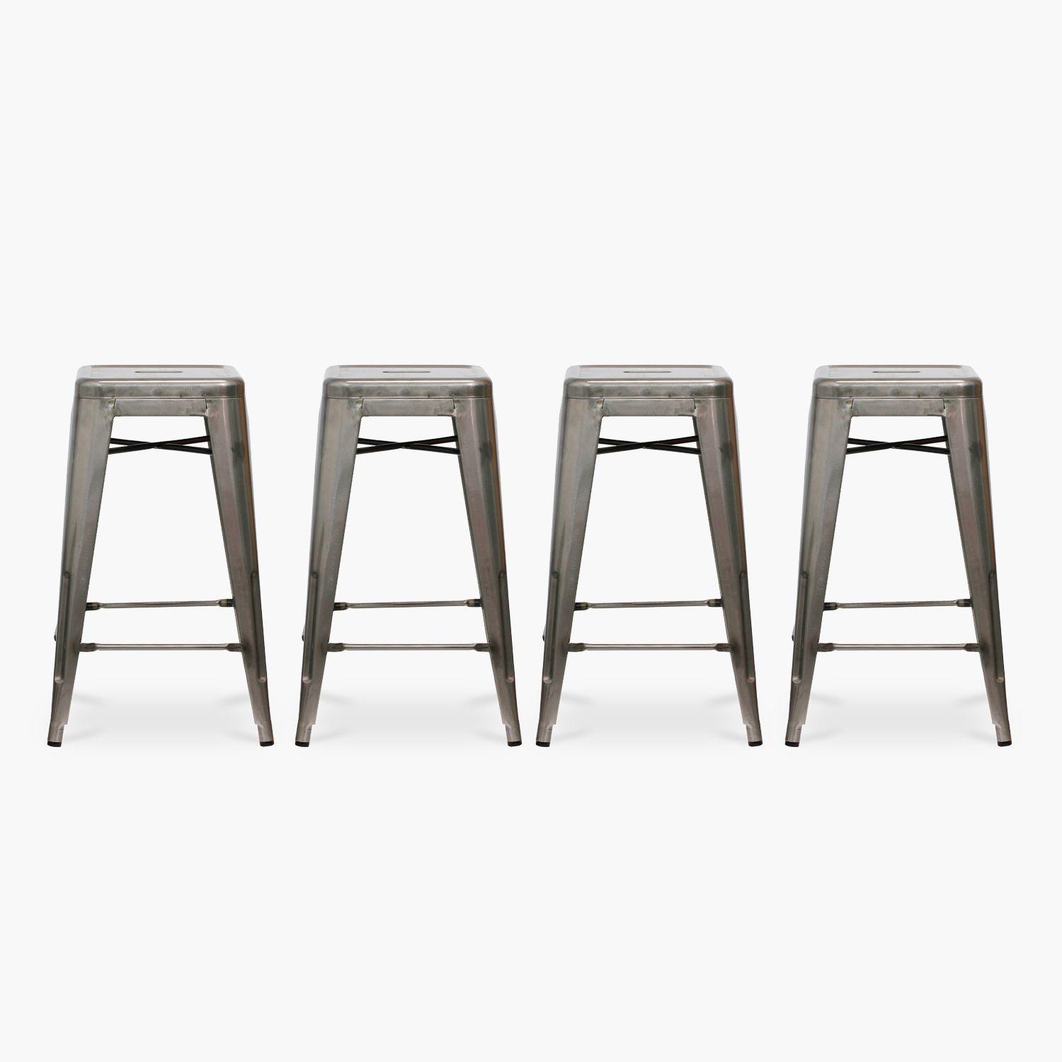 Pack 4 Taburetes Tolix 67 Asiento Metal Metal-0