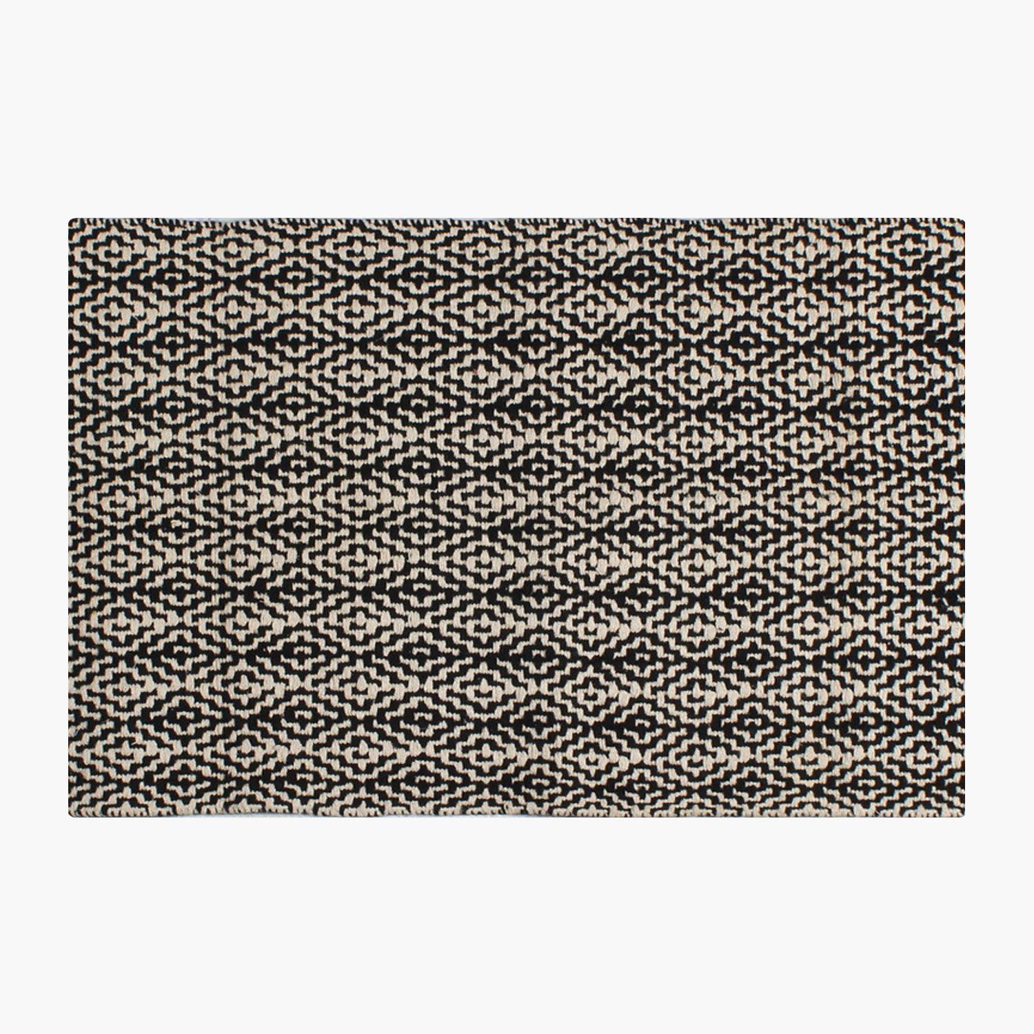 Alfombra Algodon Nepal 200x300 Negro-1