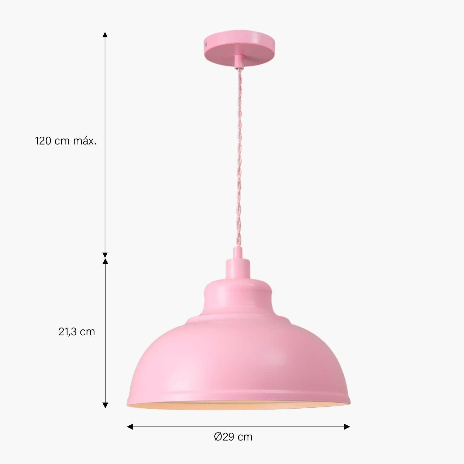 Lámpara de Colgar Lauren Rosado Pastel-5