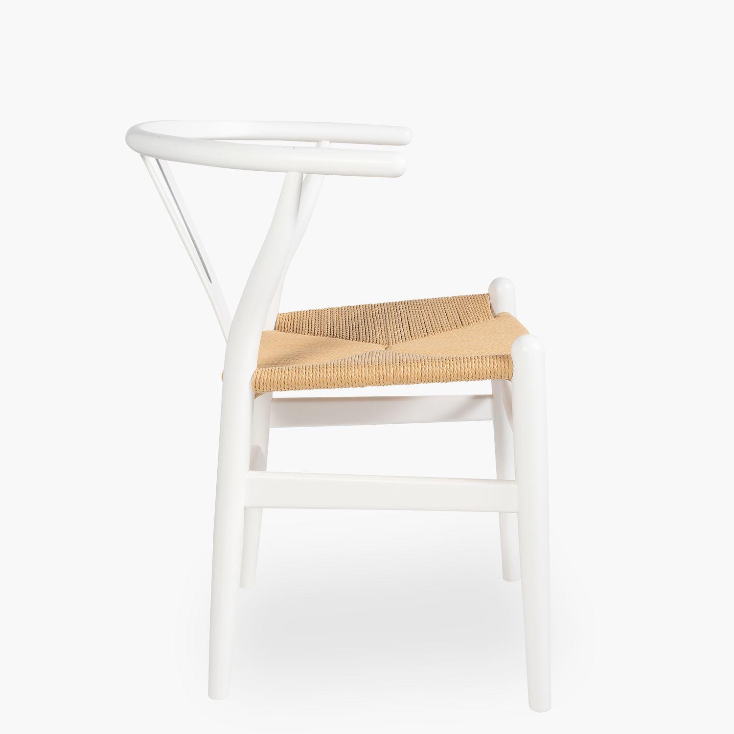 Silla Madera Wishbone Blanco-3