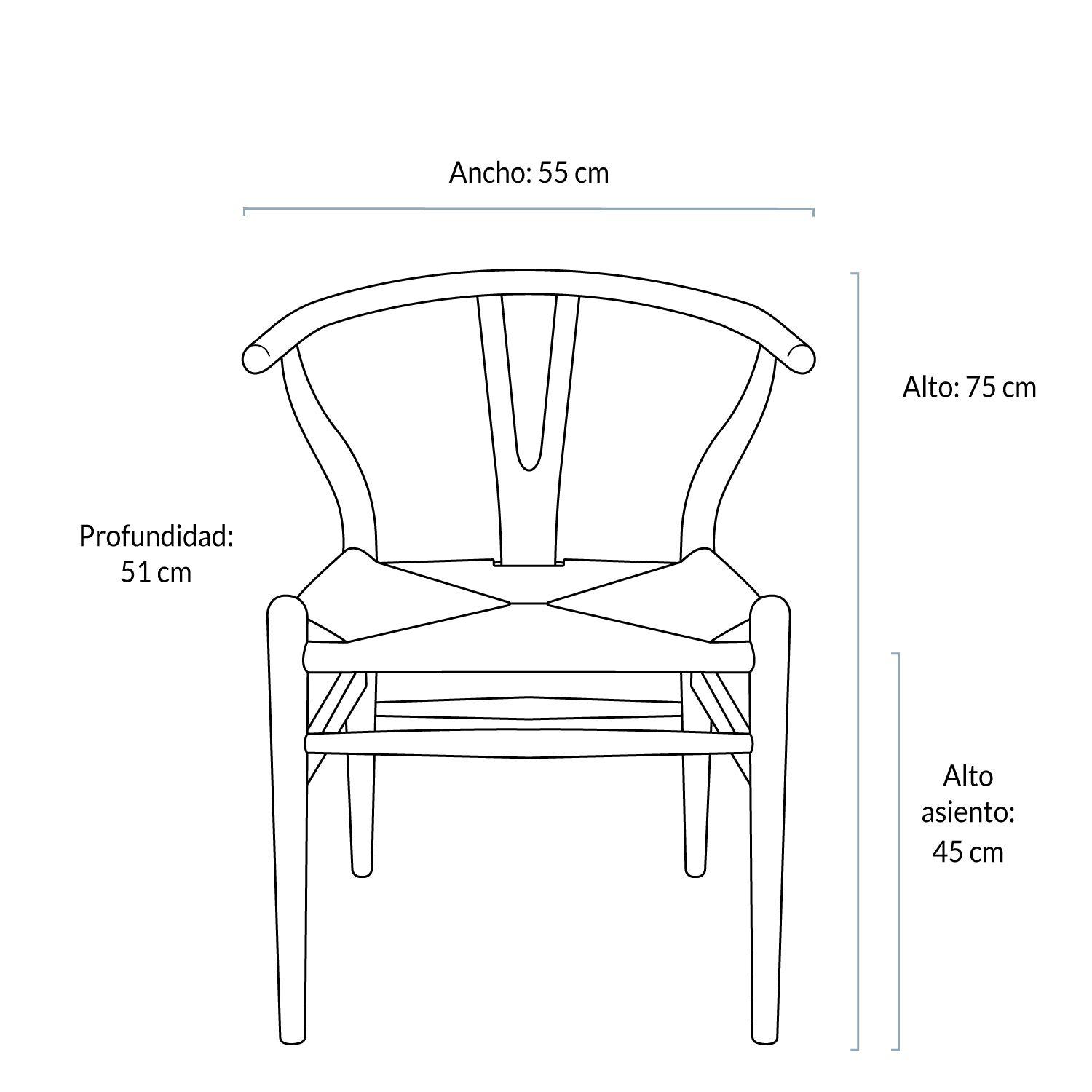 Silla Madera Wishbone Blanco-4