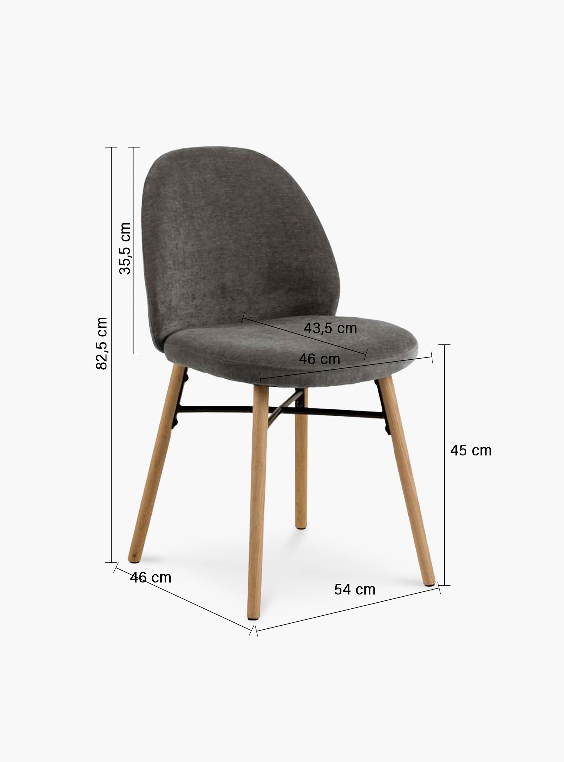 Silla Tapiz Remy Gris Oscuro-8