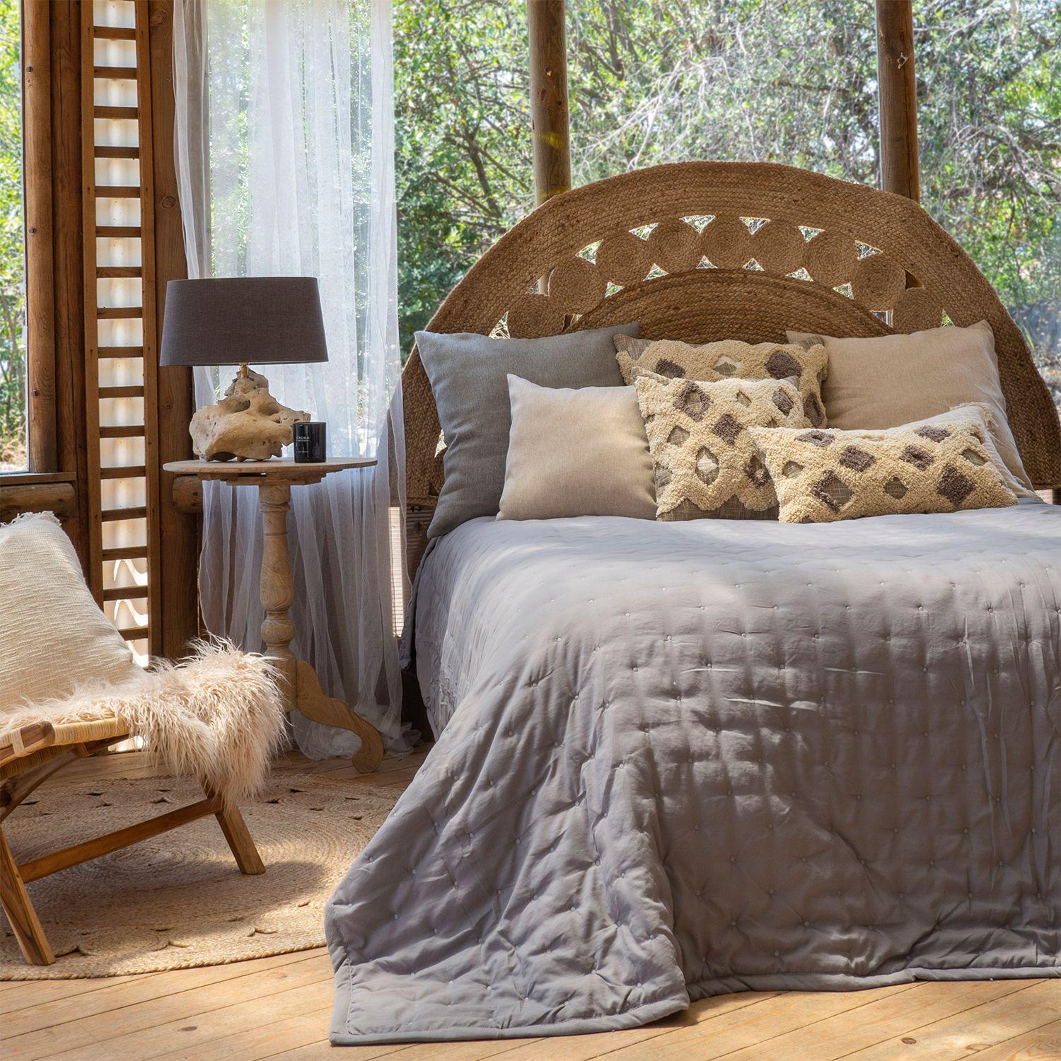 Cubrecama Veleta 2 Plazas Gris-1