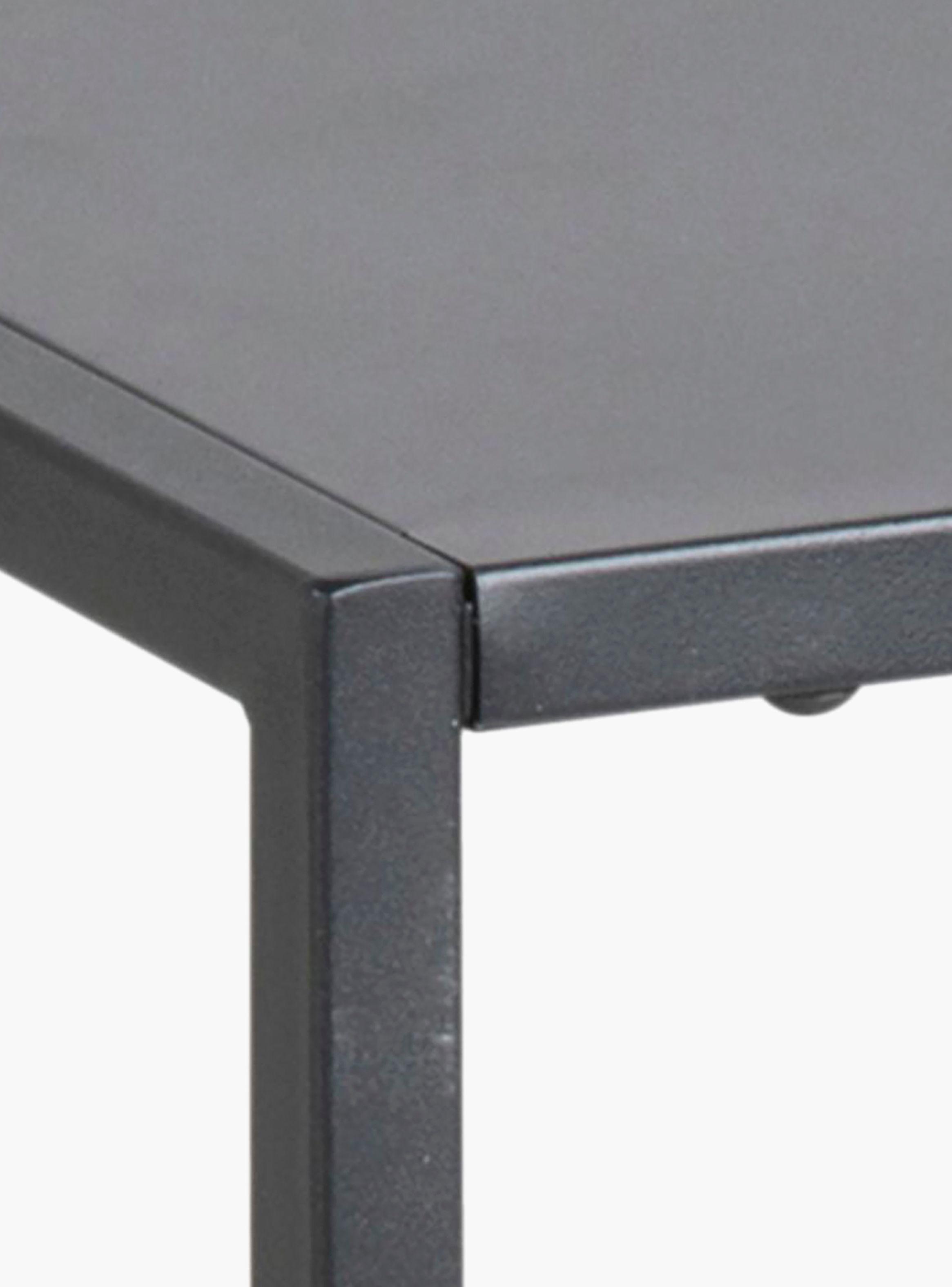 Mesa Lateral Newton con repisa Negro-3
