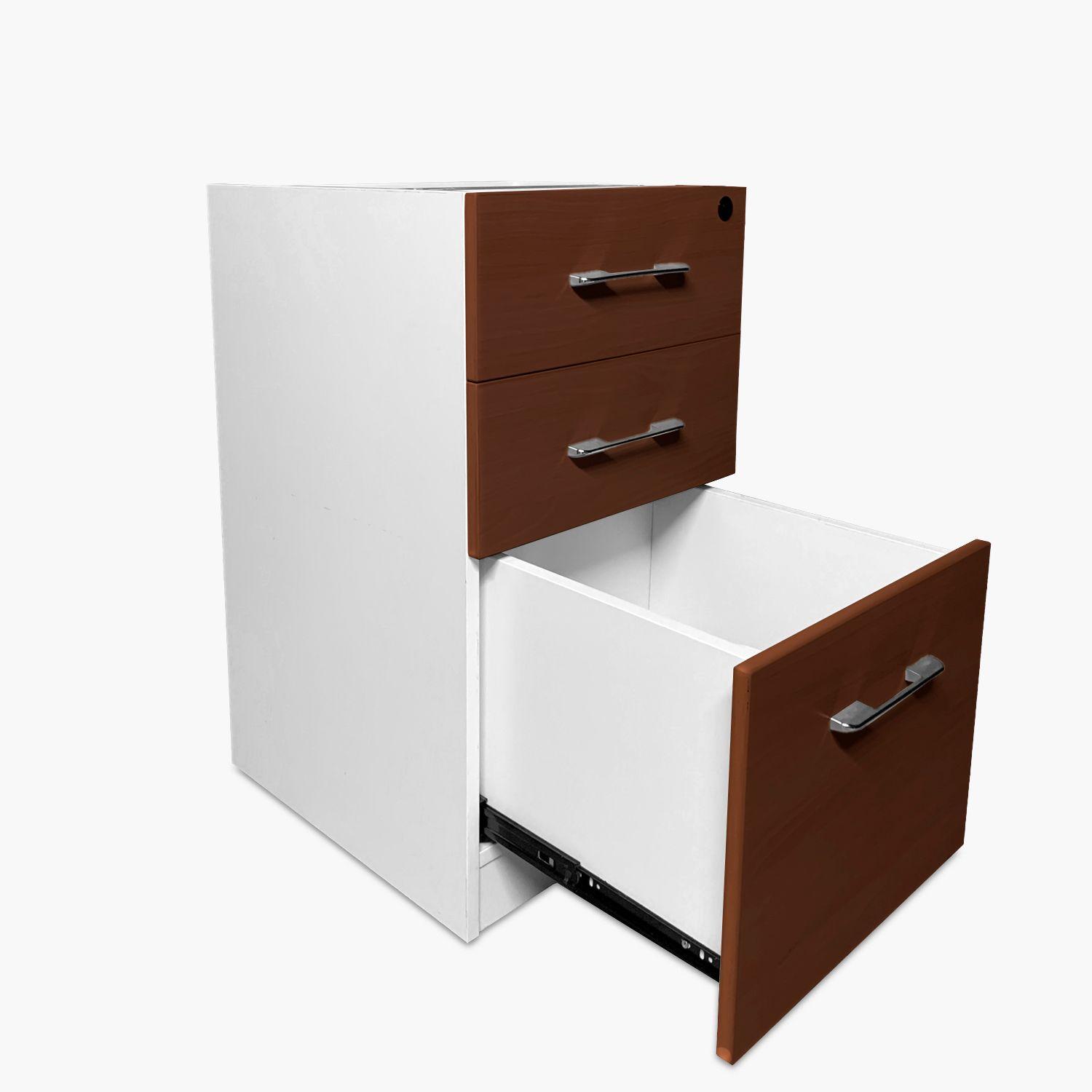 Cajonera Melamina Pedestal Wengue/Blanco-3