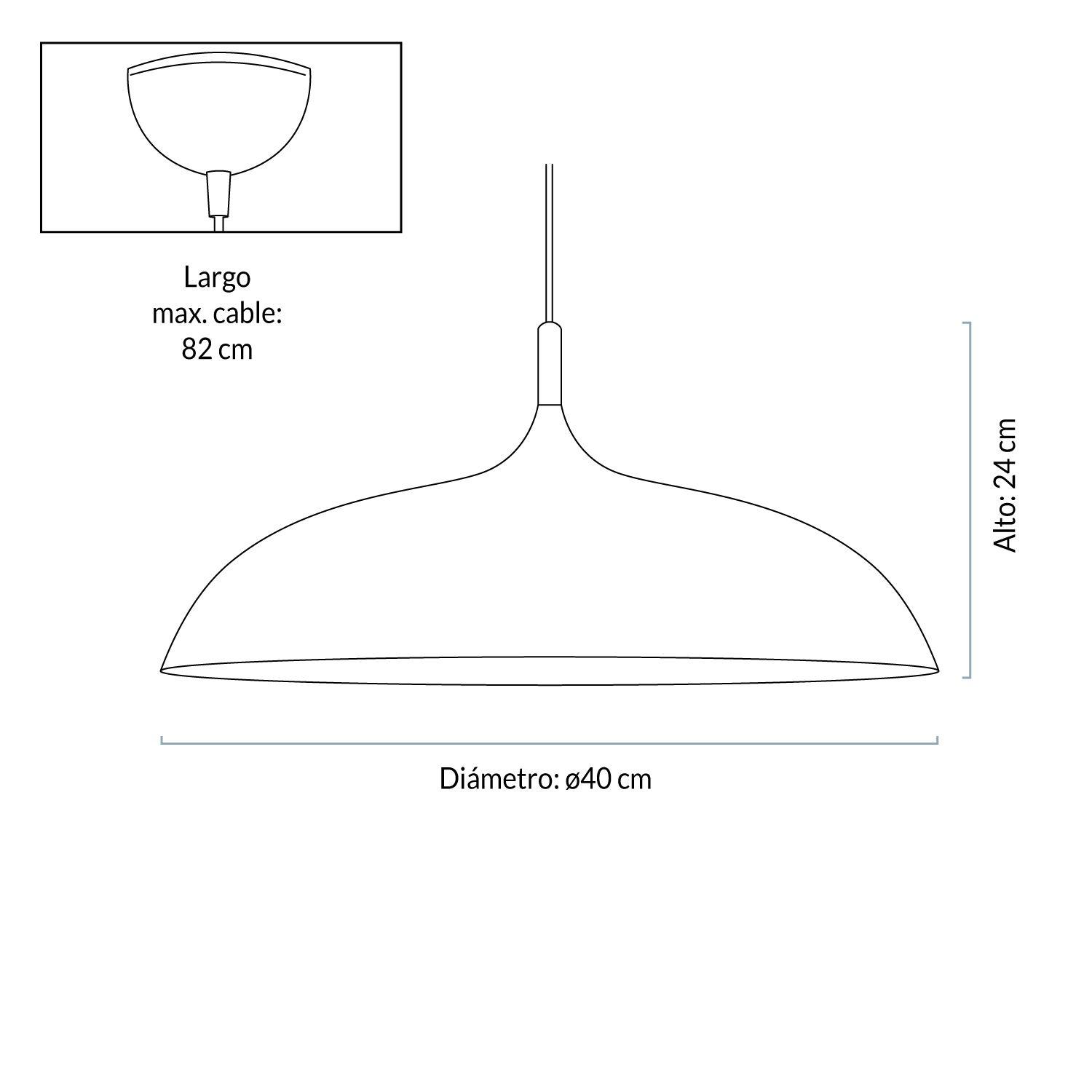 Lampara De colgar Coupe M Negro-4
