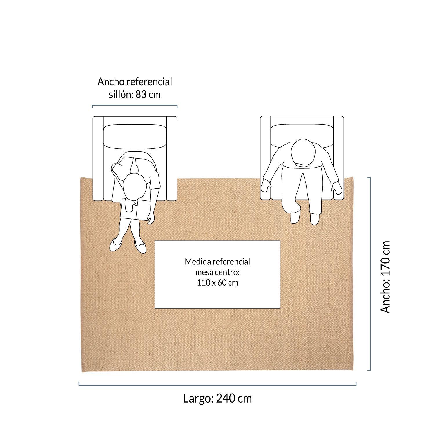 Alfombra Yute Chevron 170x240 Crudo-3