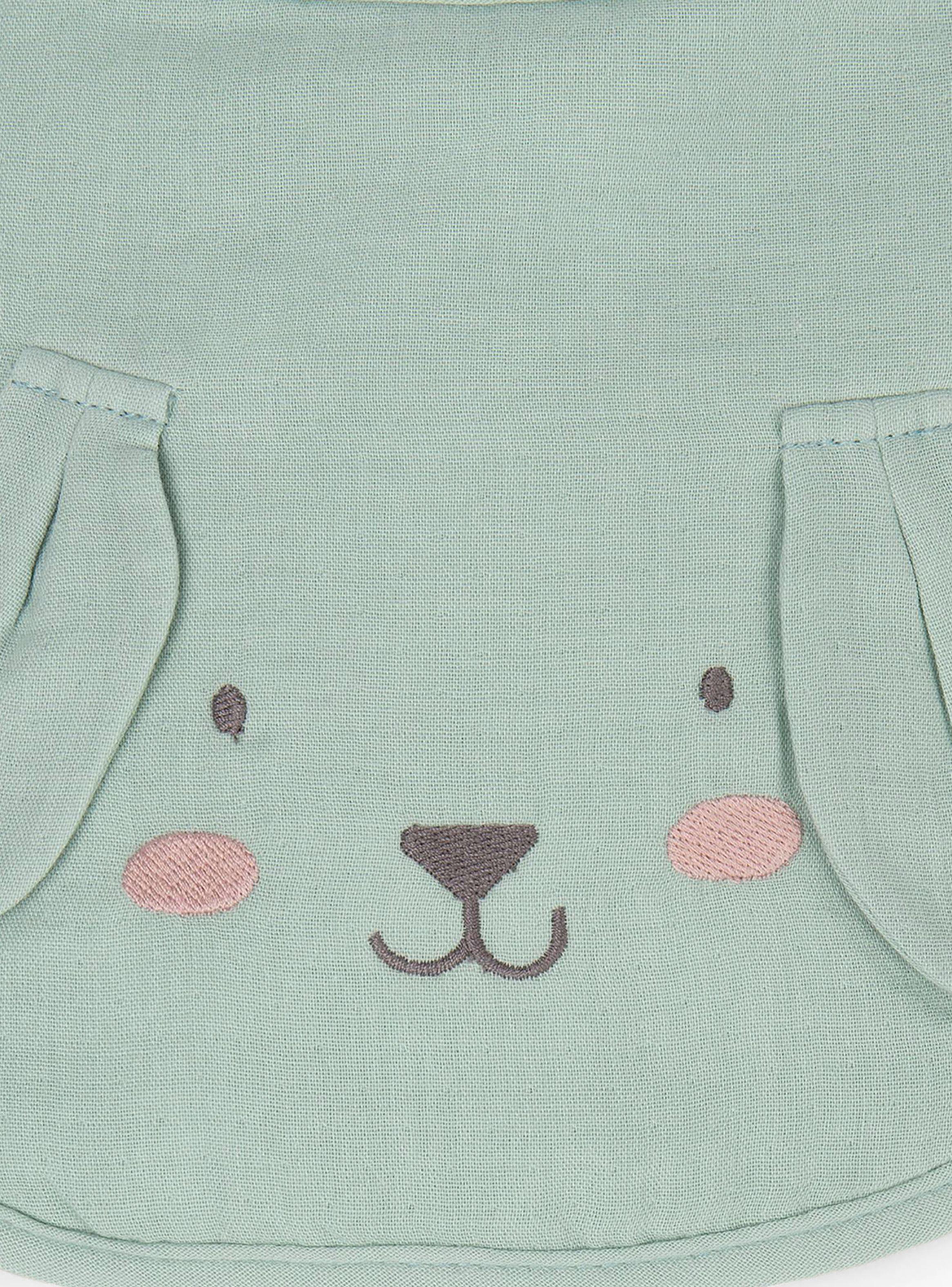 Babero Algodón Caru Verde Claro-2