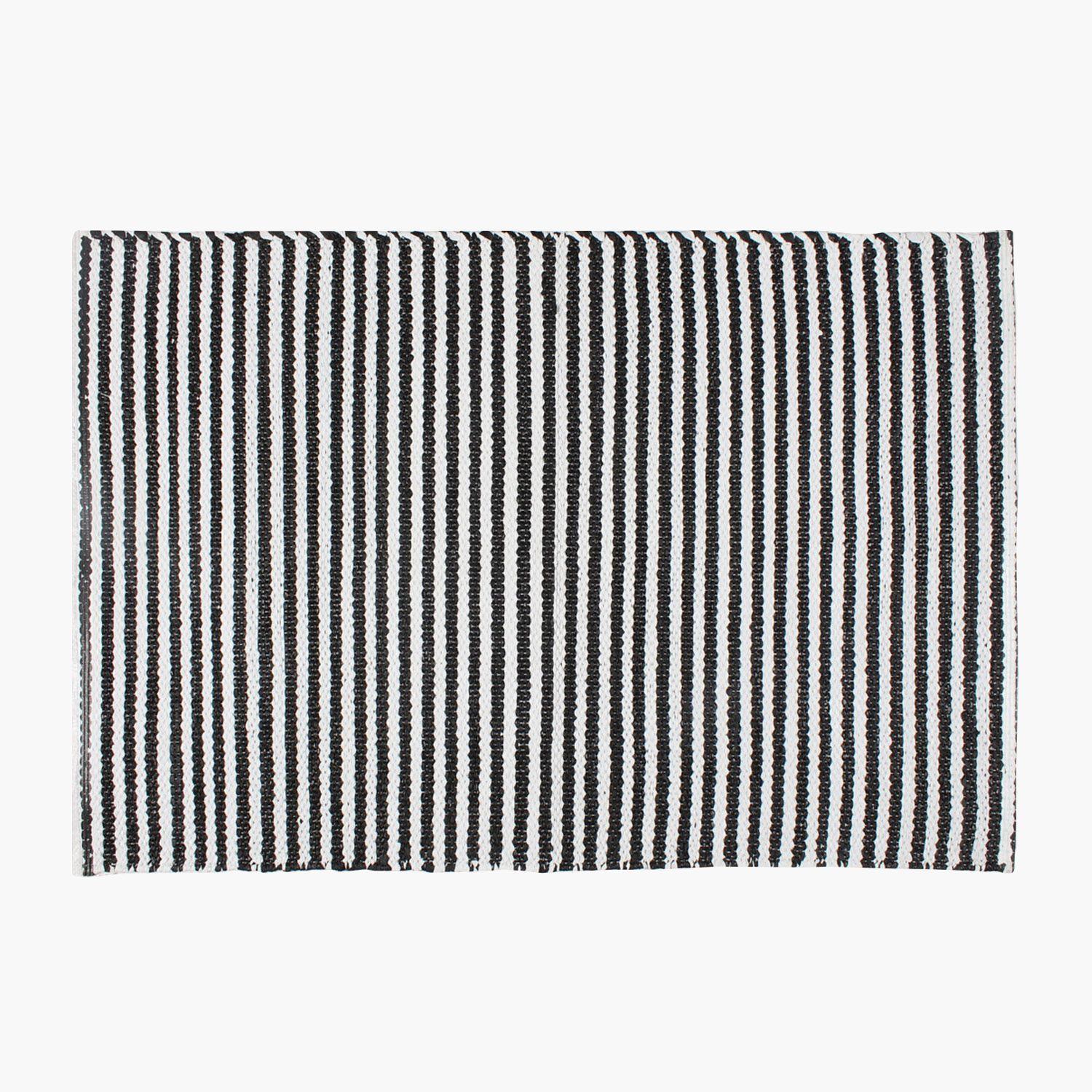 Alfombra Exterior Mallorca 170x240 Bco/Negro-1