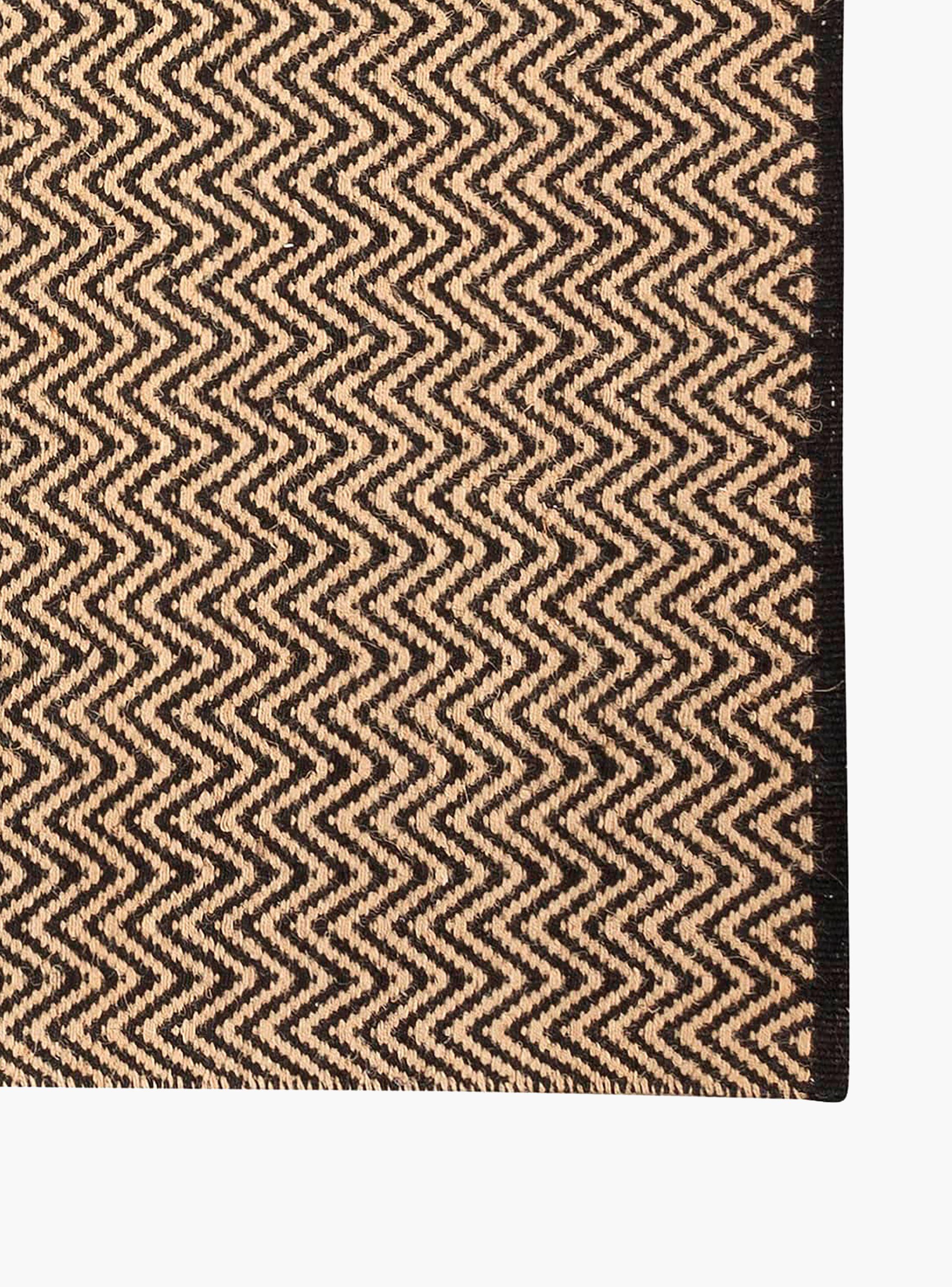 Alfombra Yute Chevron 170x240 Negro-4