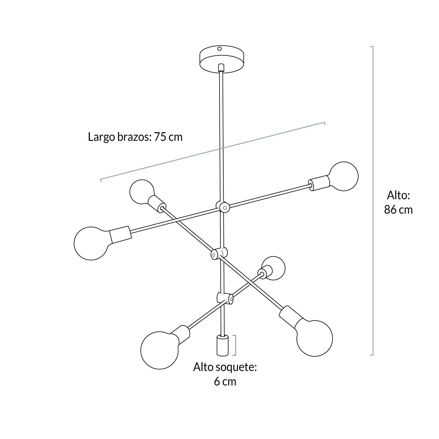 Lampara De colgar Orbit II Bronce-4