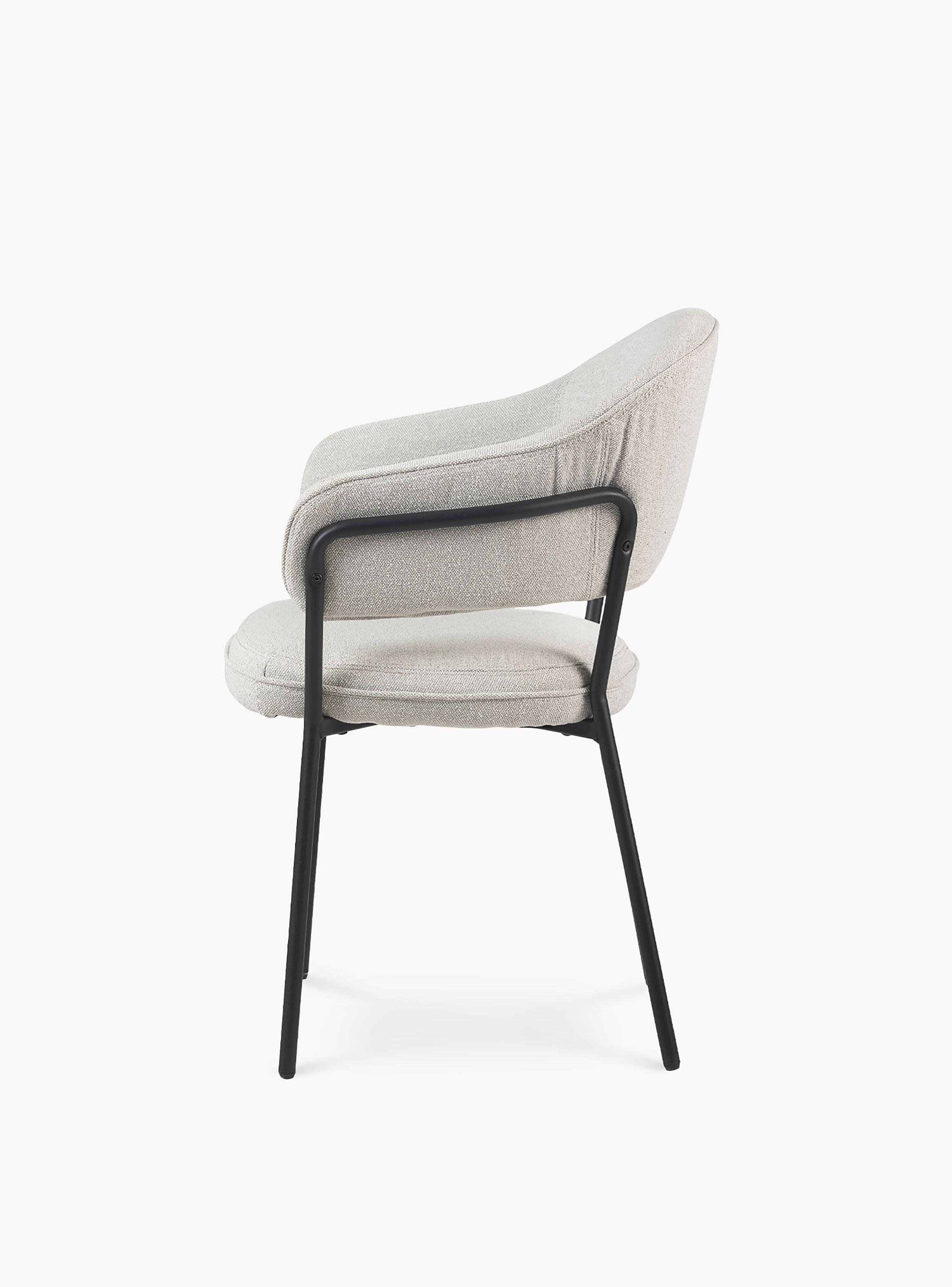 Silla Home Office Stanford Gris claro-6