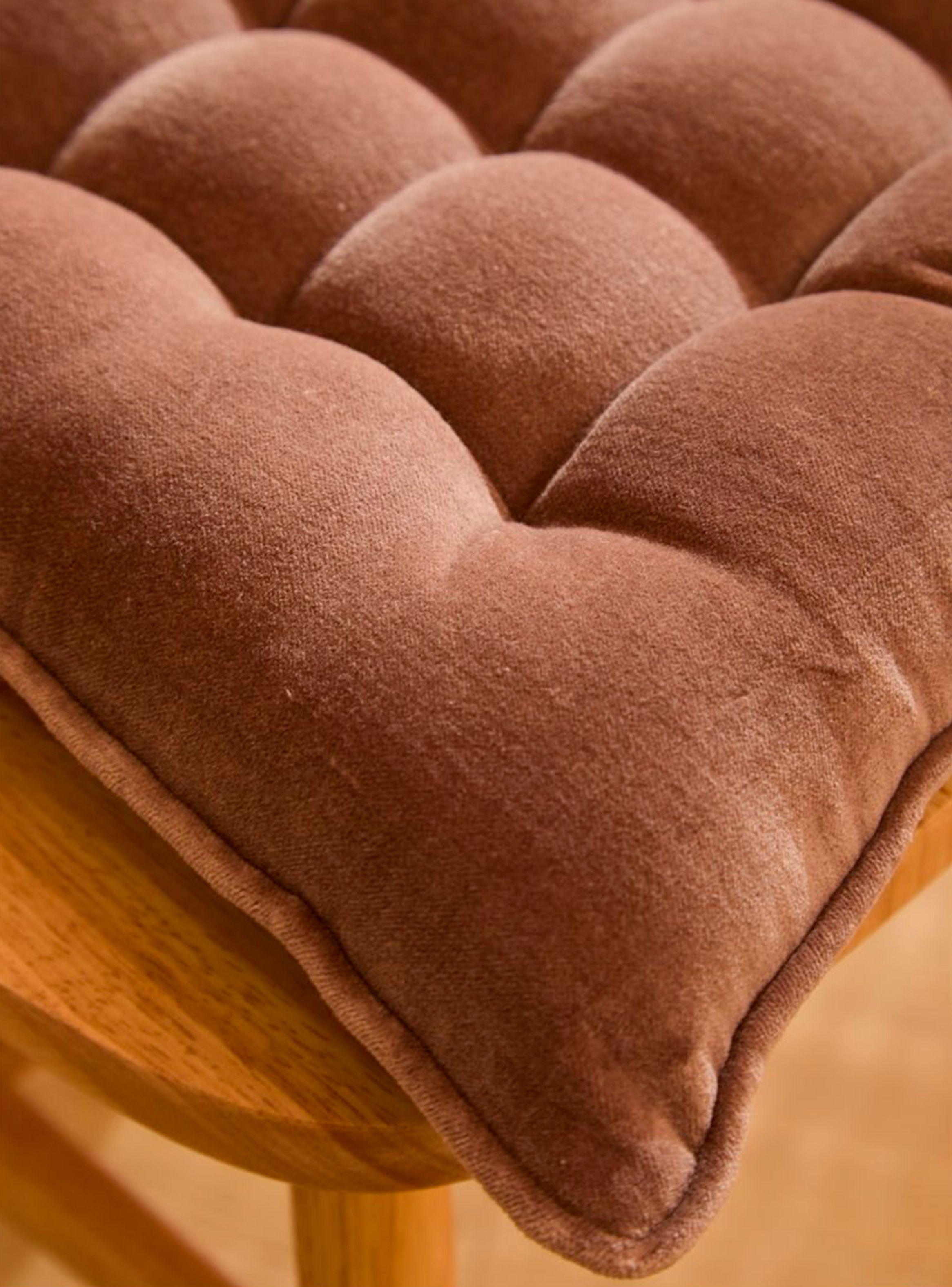 Cojín de Silla Velur 40x40 Café-2