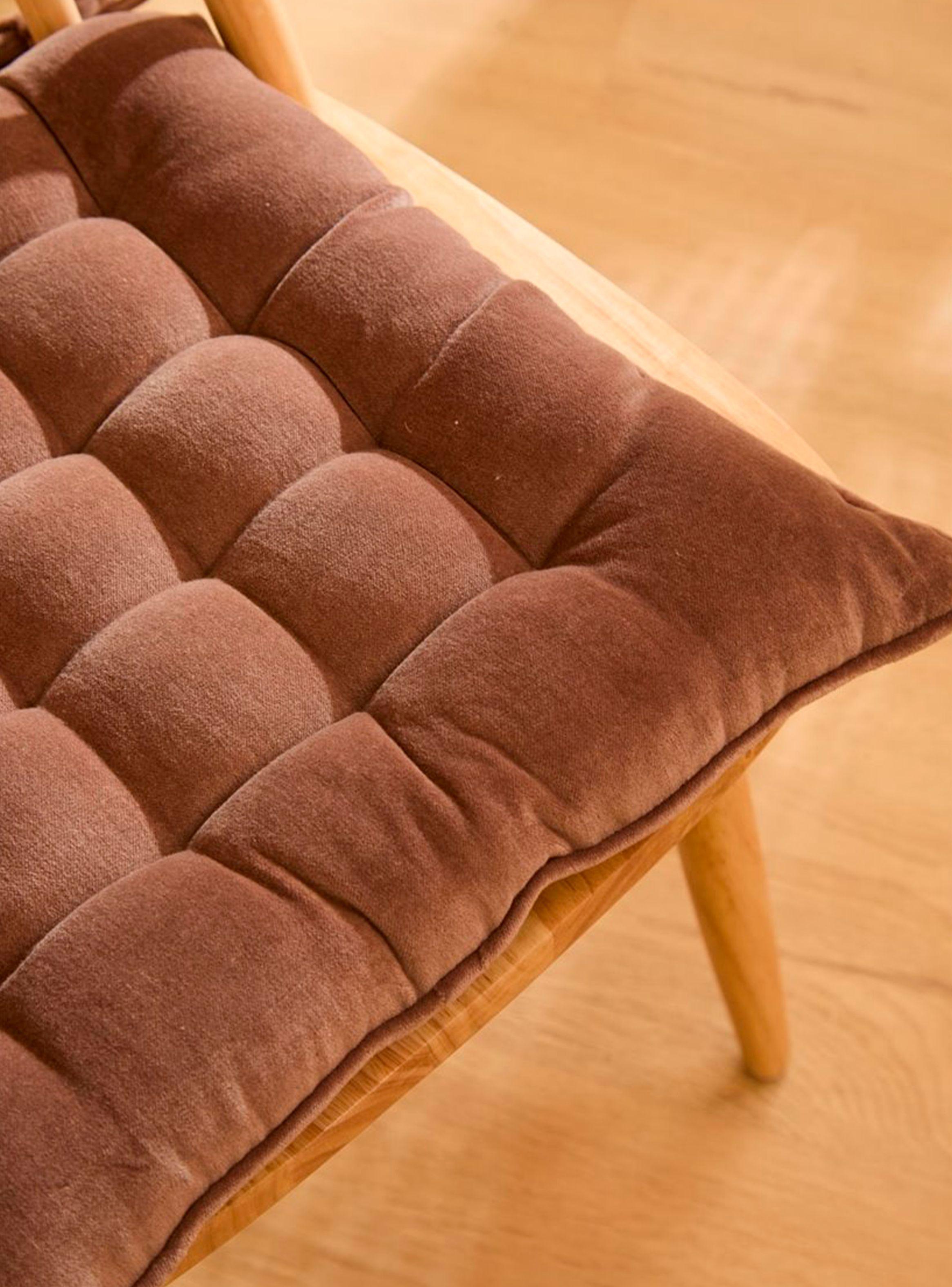 Cojín de Silla Velur 40x40 Café-3