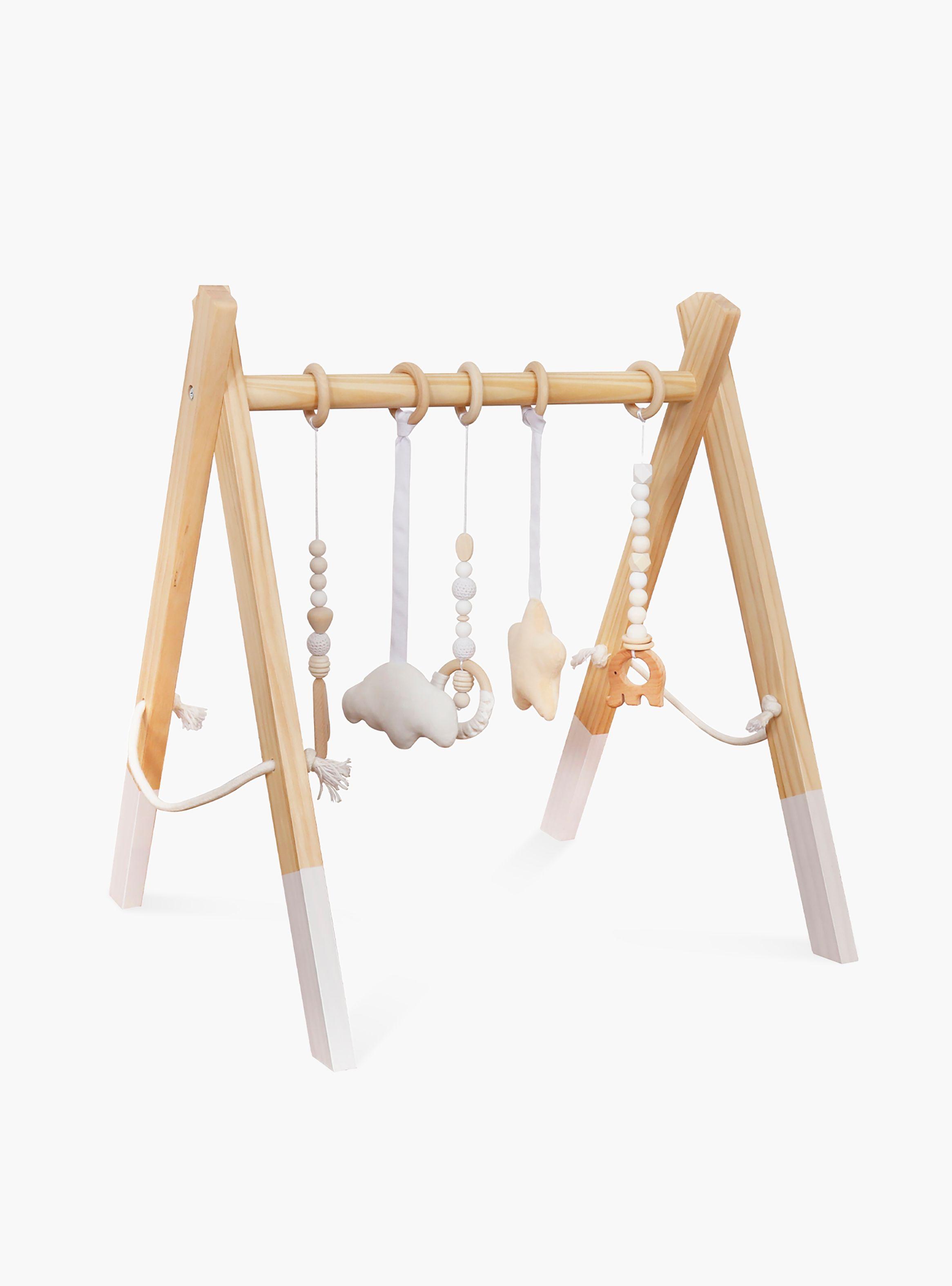 Gimnasio Infantil de Madera Aura Natura/Blanco-2