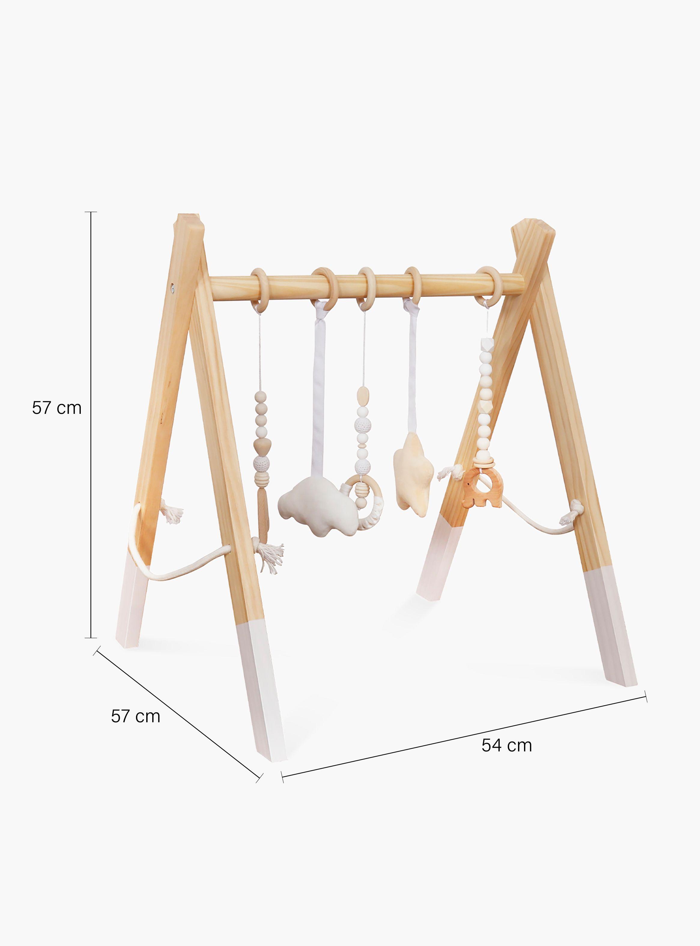 Gimnasio Infantil de Madera Aura Natura/Blanco-7