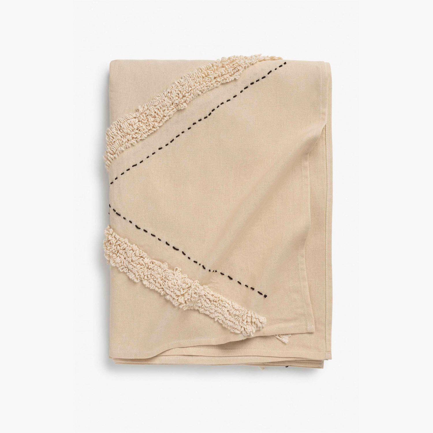 Cubrecama Lienzo 180x260 Crudo (cama 1 o 1 1/2 plazas)-1