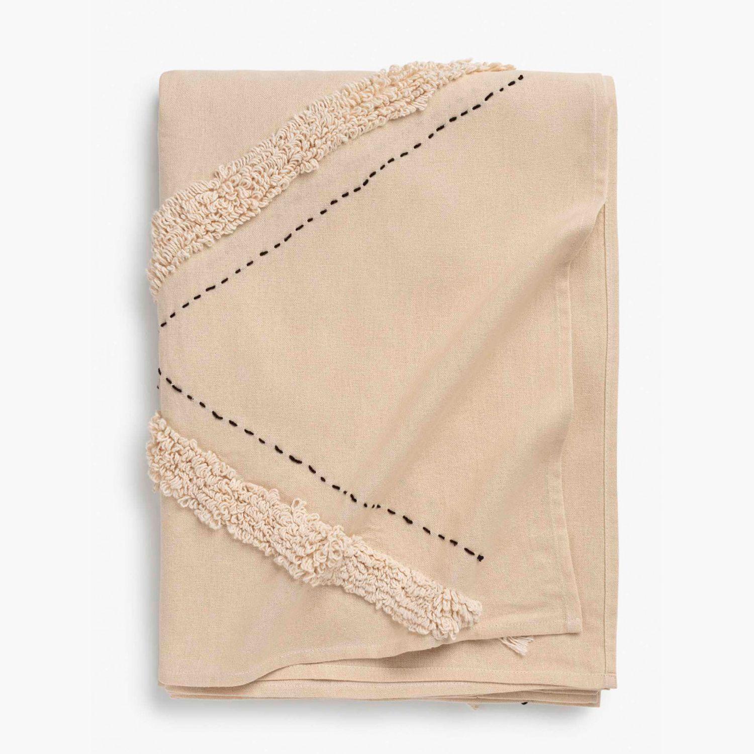 Cubrecama Lienzo 180x260 Crudo (cama 1 o 1 1/2 plazas)-2