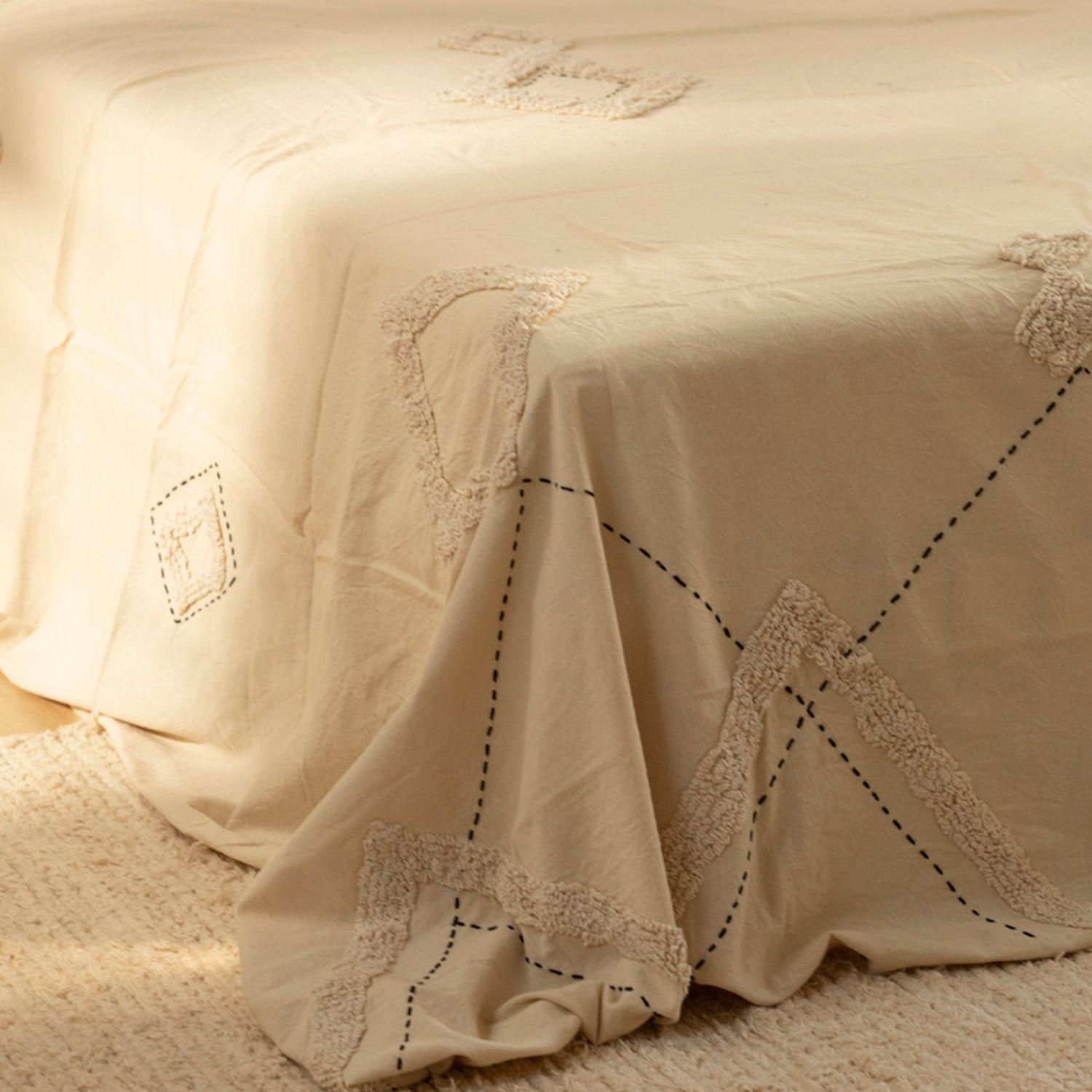 Cubrecama Lienzo 180x260 Crudo (cama 1 o 1 1/2 plazas)-8