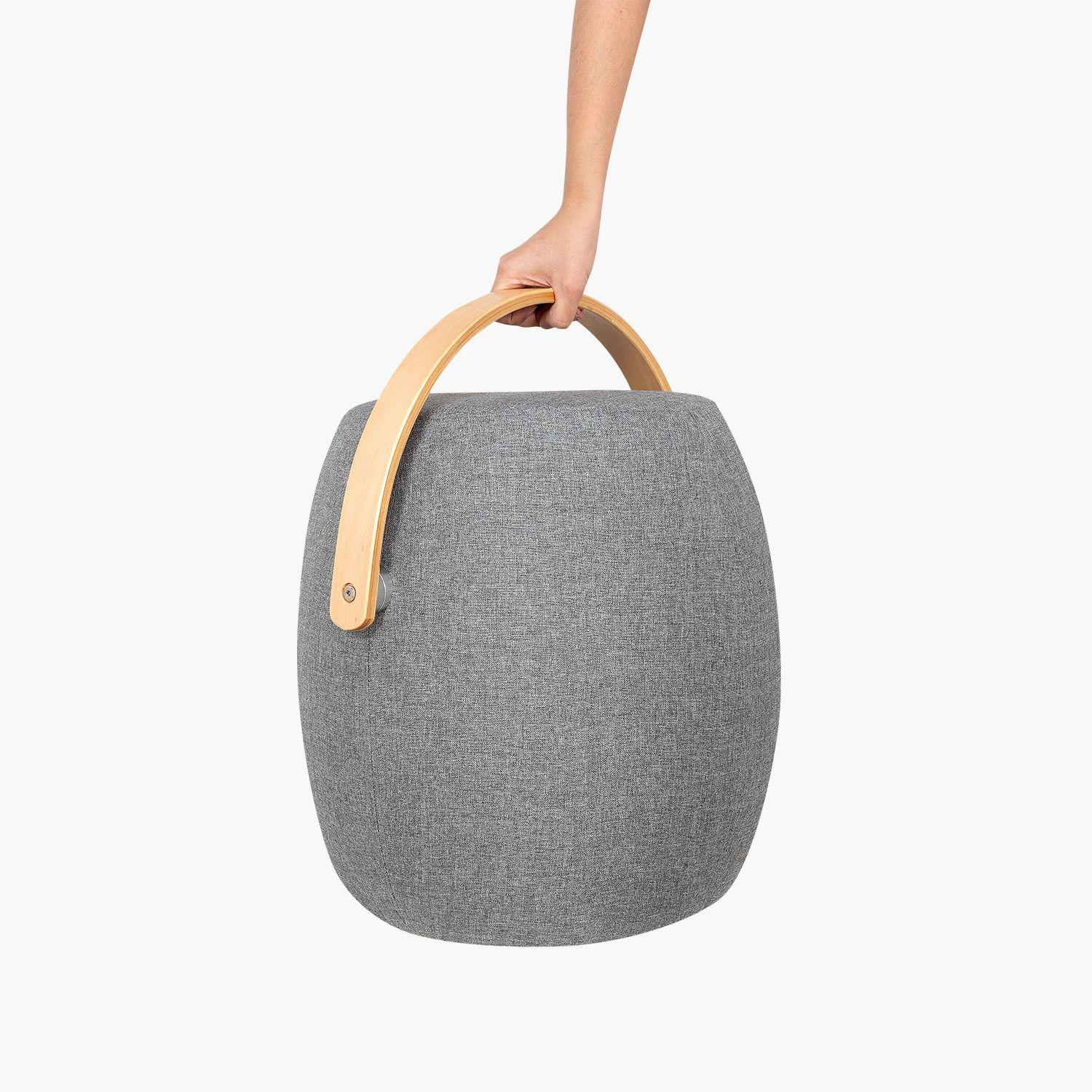 Pouf Asa de Madera LT Gris Claro-2