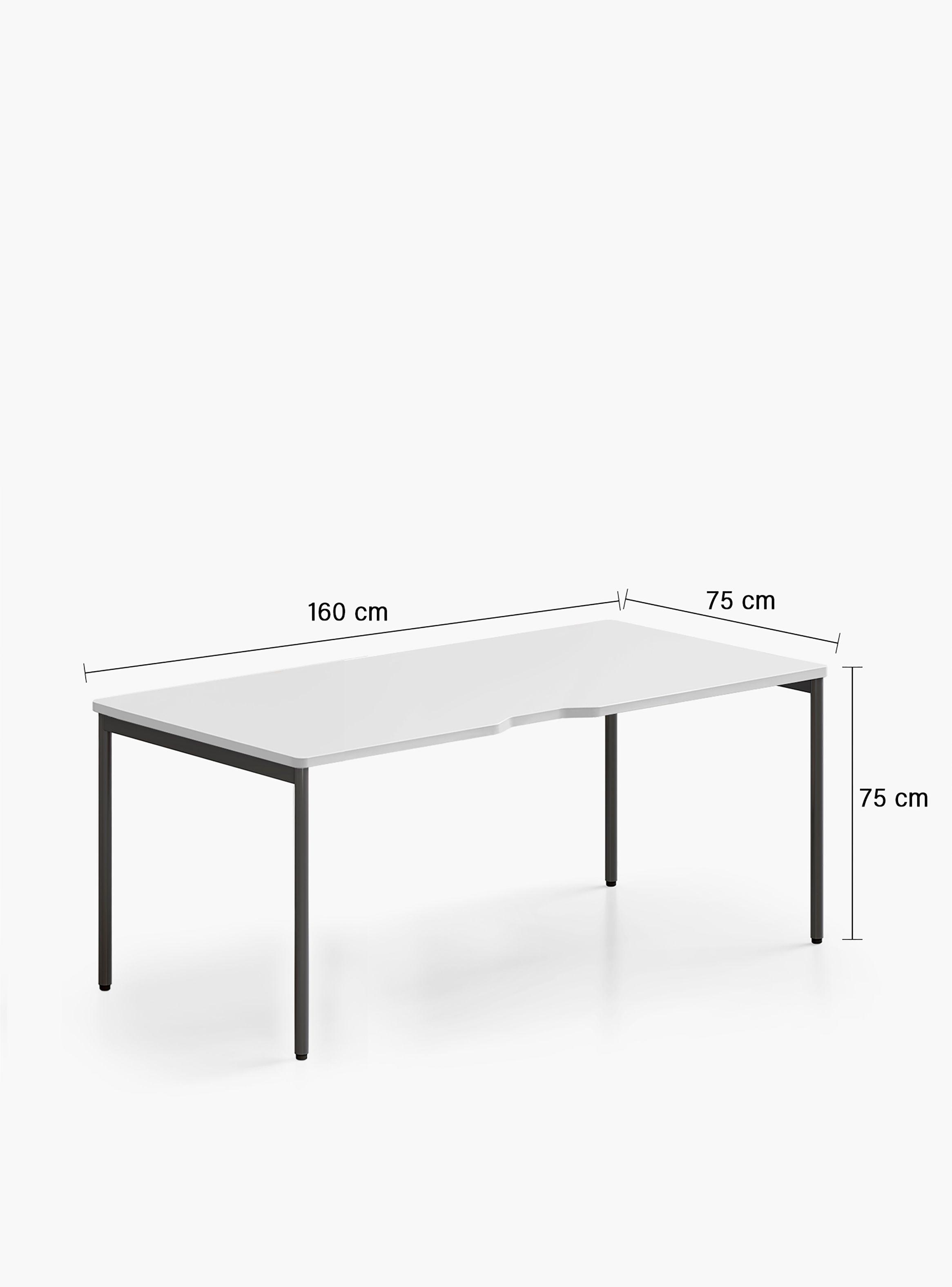 Escritorio Astro 160x75 Blanco/Gris-3