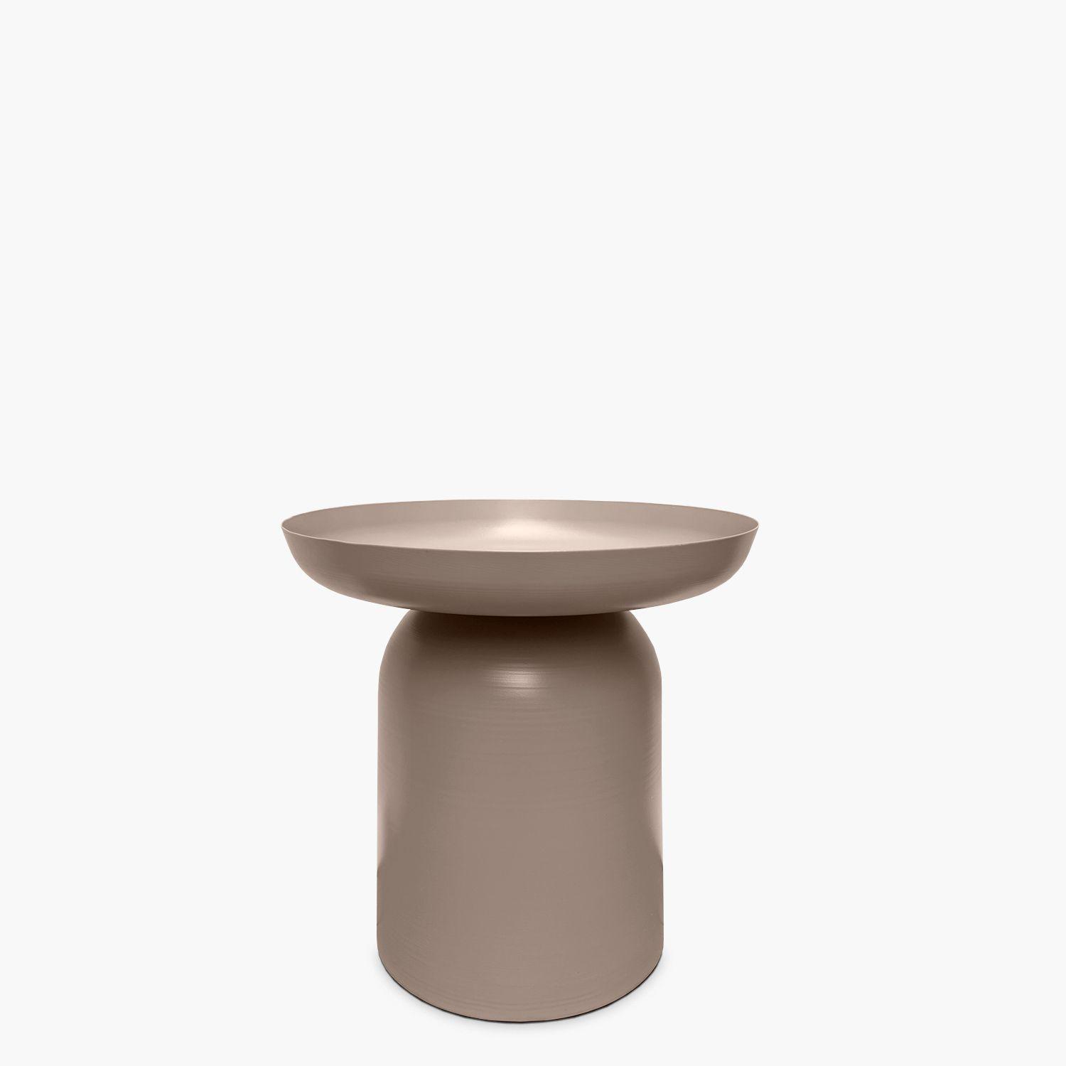 Mesa Lateral Metálica Otelo Taupe-2