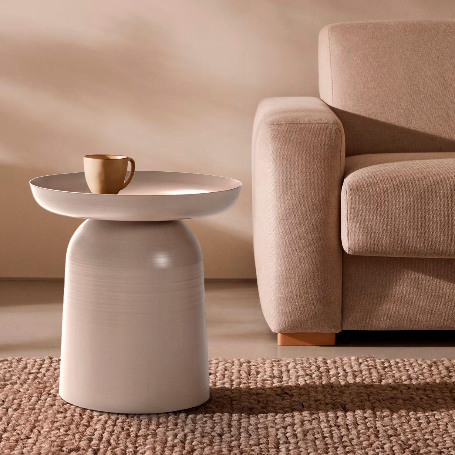 Mesa Lateral Metálica Otelo Taupe-3
