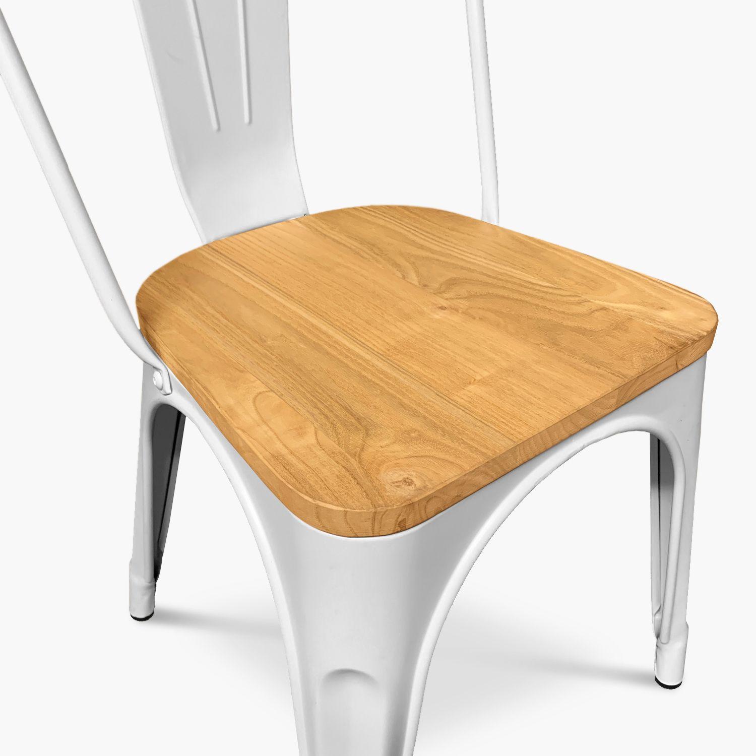 Silla Tolix Madera Blanco-4
