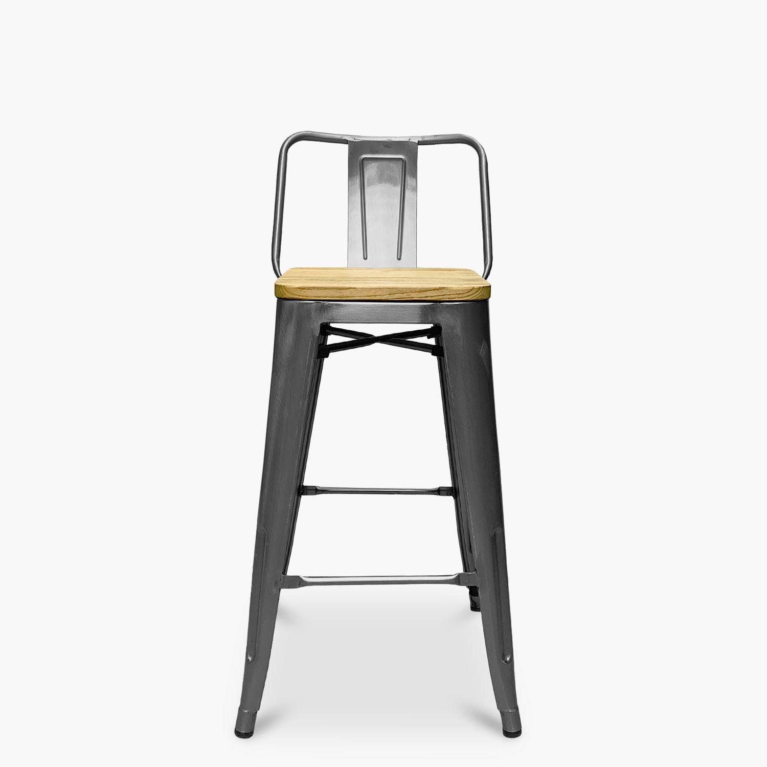 Taburete medio 66 Tolix madera c/ resp Metal-1