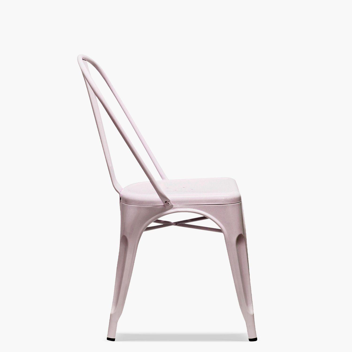 Pack 4 Sillas Tolix Asiento Metal Frosted Pink-3