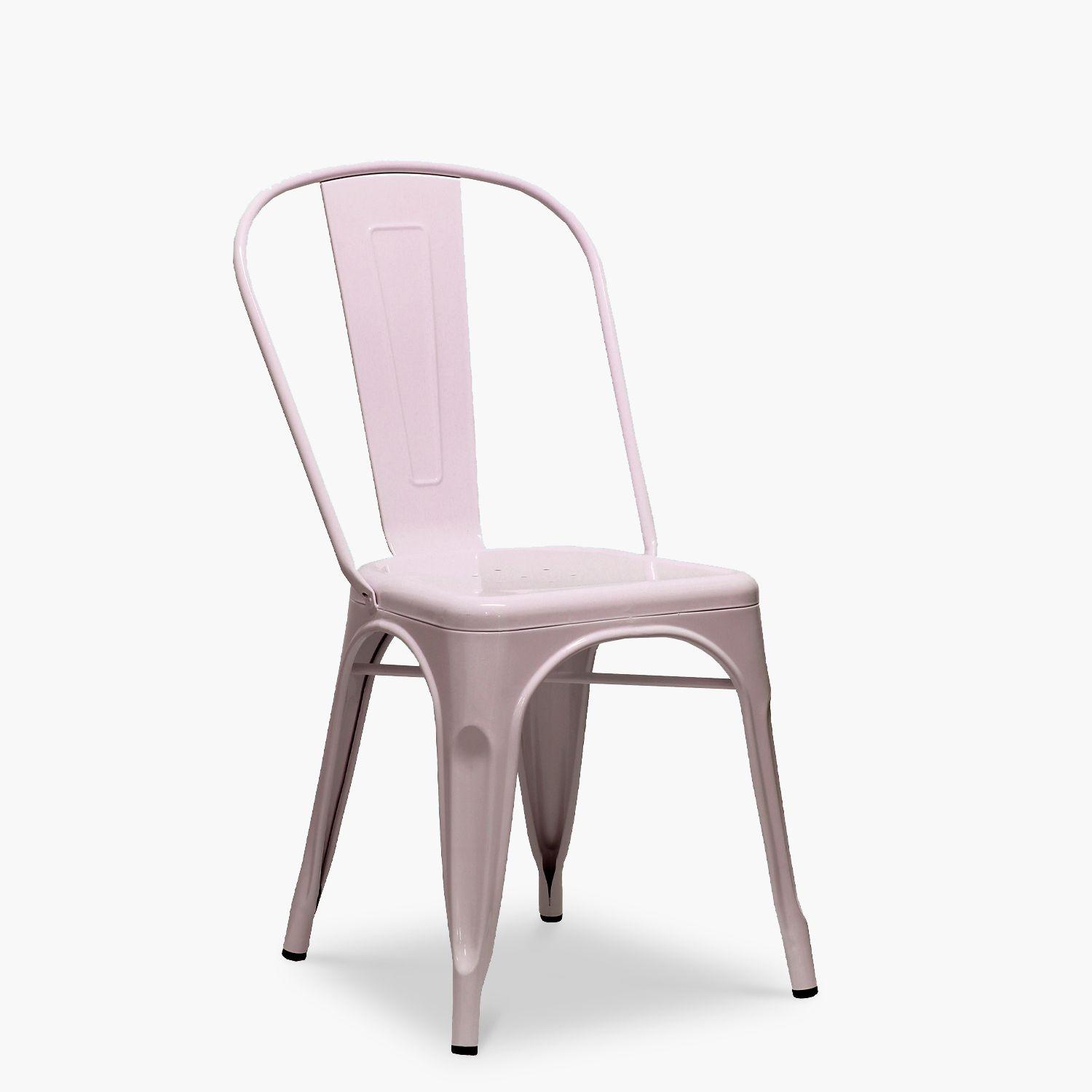Pack 4 Sillas Tolix Asiento Metal Frosted Pink-2