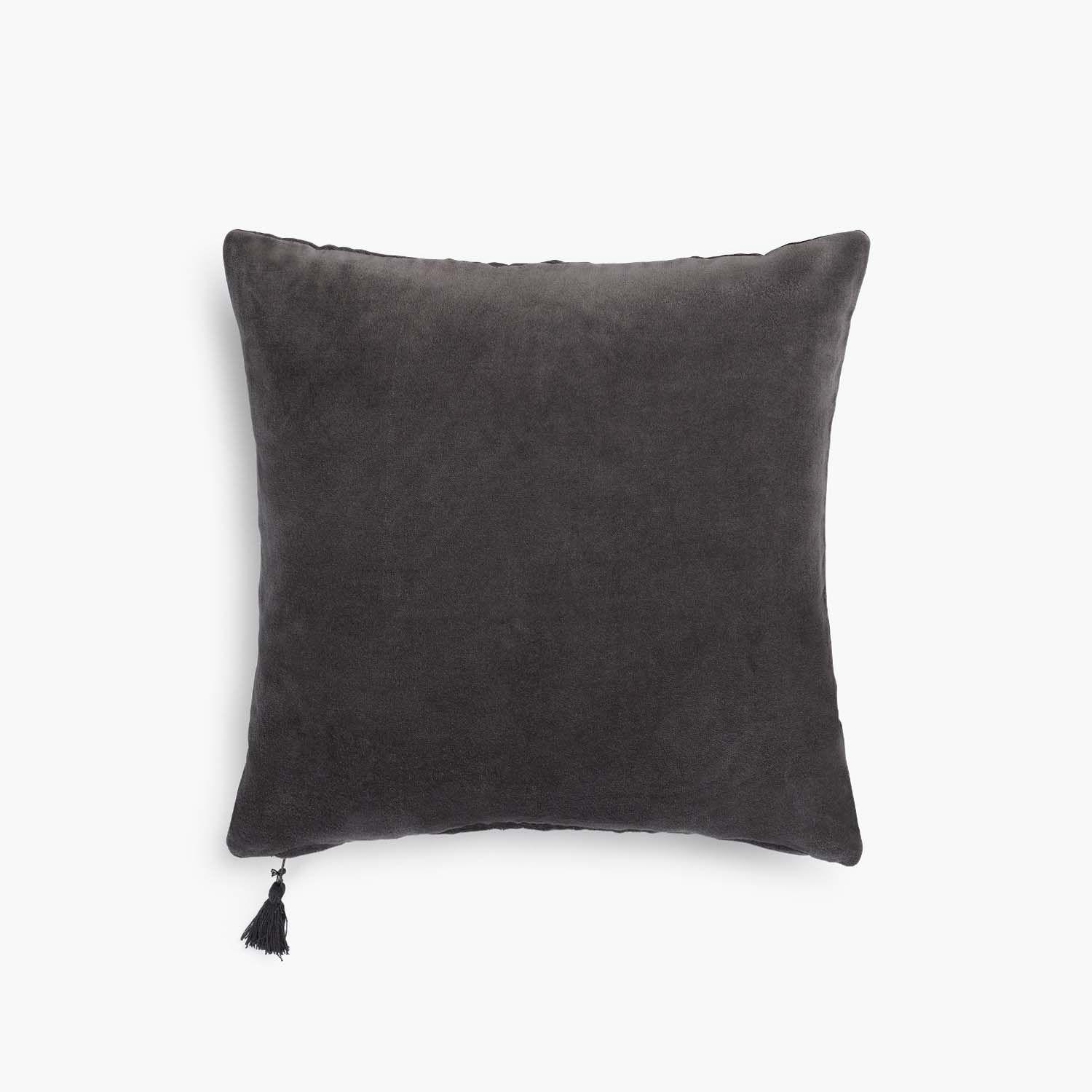 Funda Cojin Velur 60x60 Negro-0