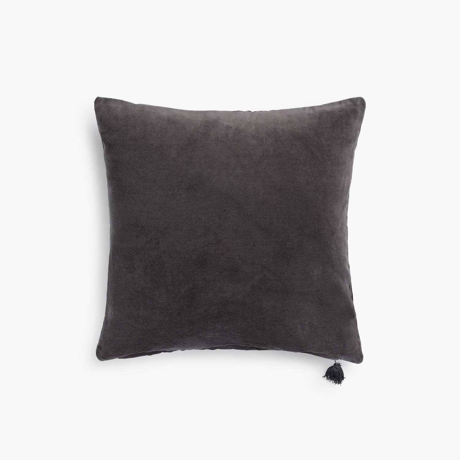 Funda Cojin Velur 60x60 Negro-2
