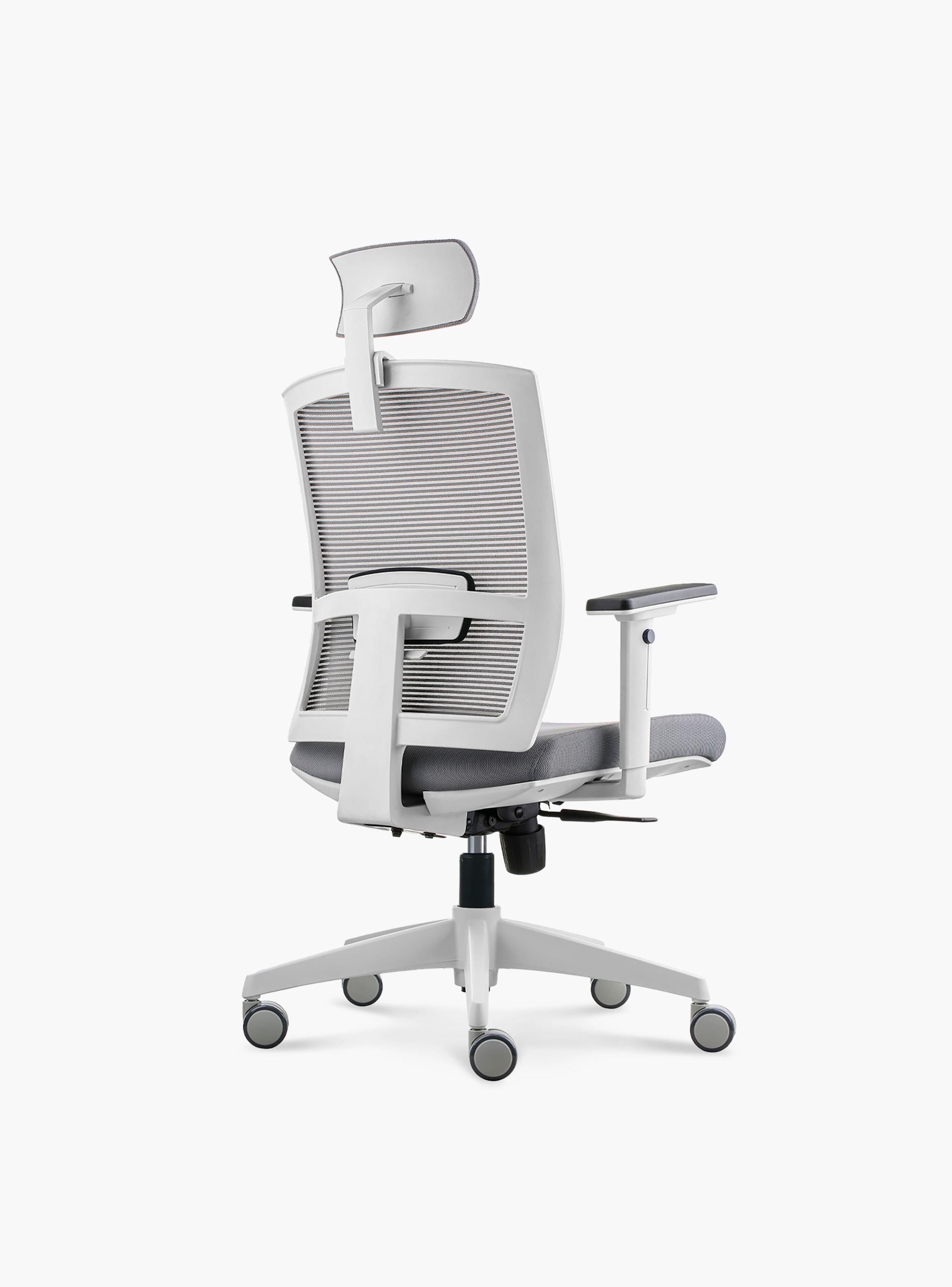 Silla Oficina Taylor Pro Gris Claro con cabecero-3