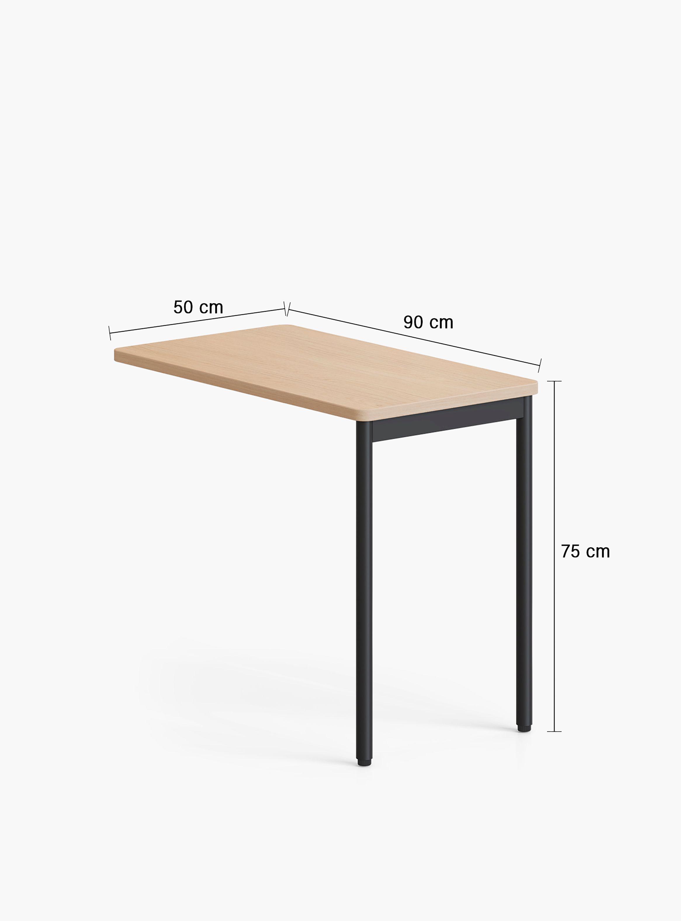 Escritorio Lateral Astro 50x90 Natura/Gris-4