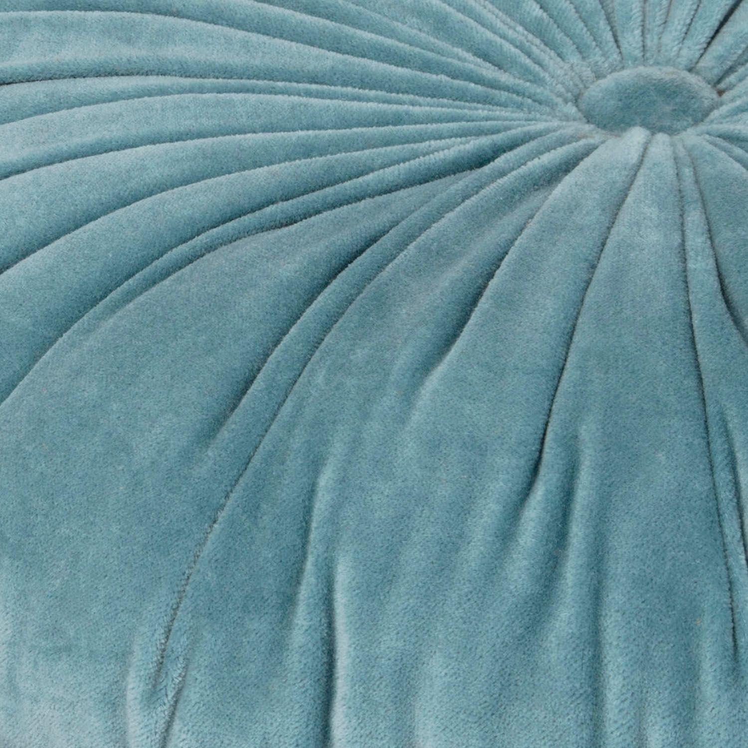 Cojin redondo Velur 40x8 Celeste-1