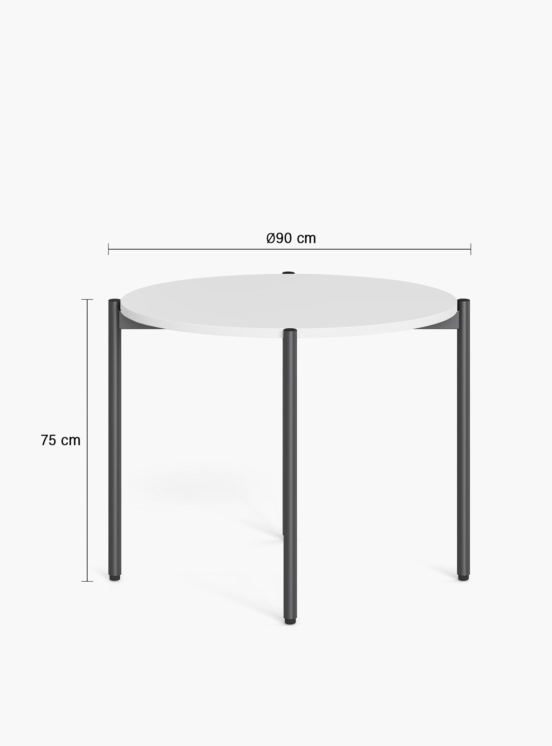 Mesa Oficina Reunión Astro 90D Blanco/Gris-2