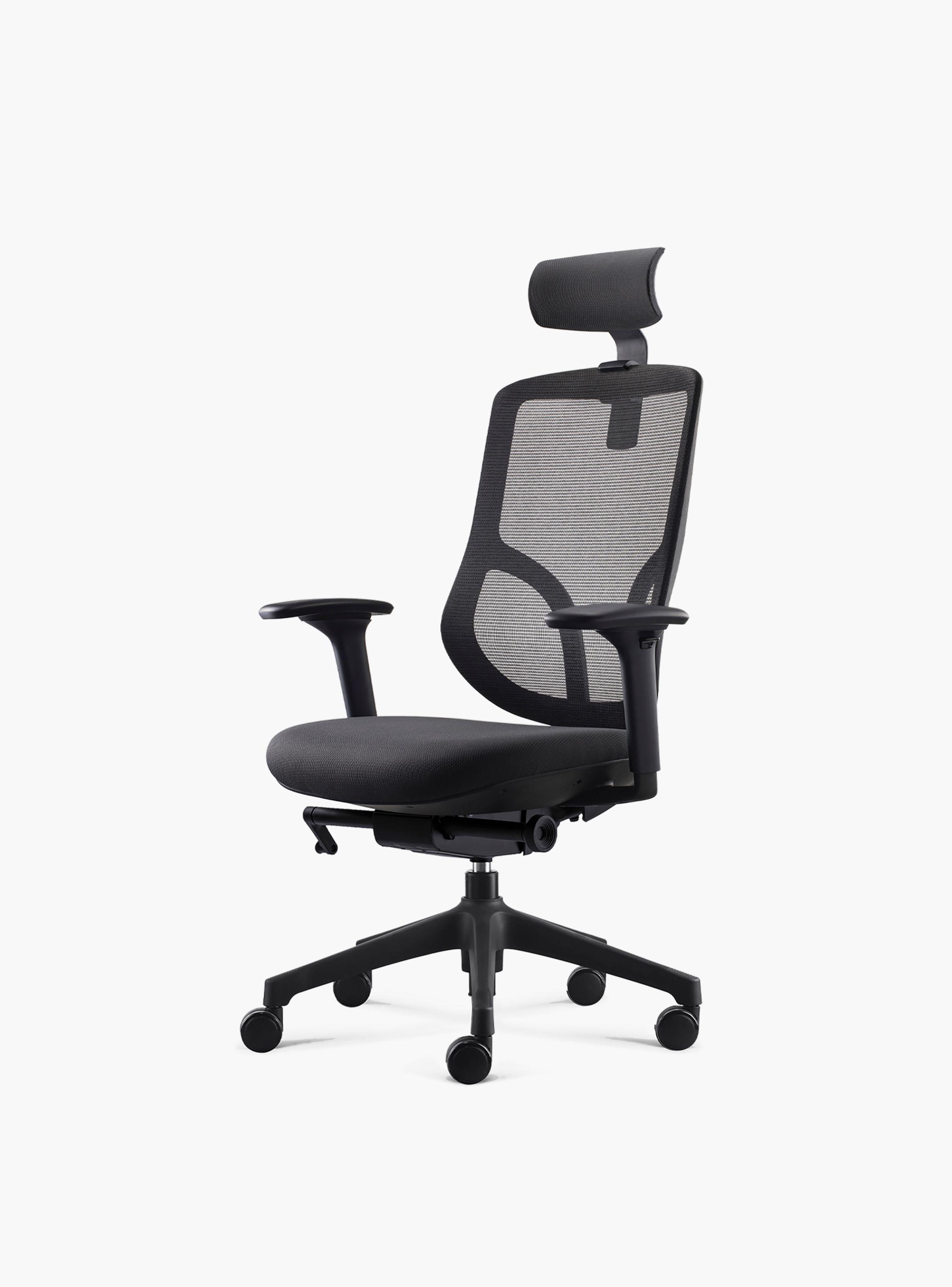 Silla Oficina Chic con cabecero Negro-2