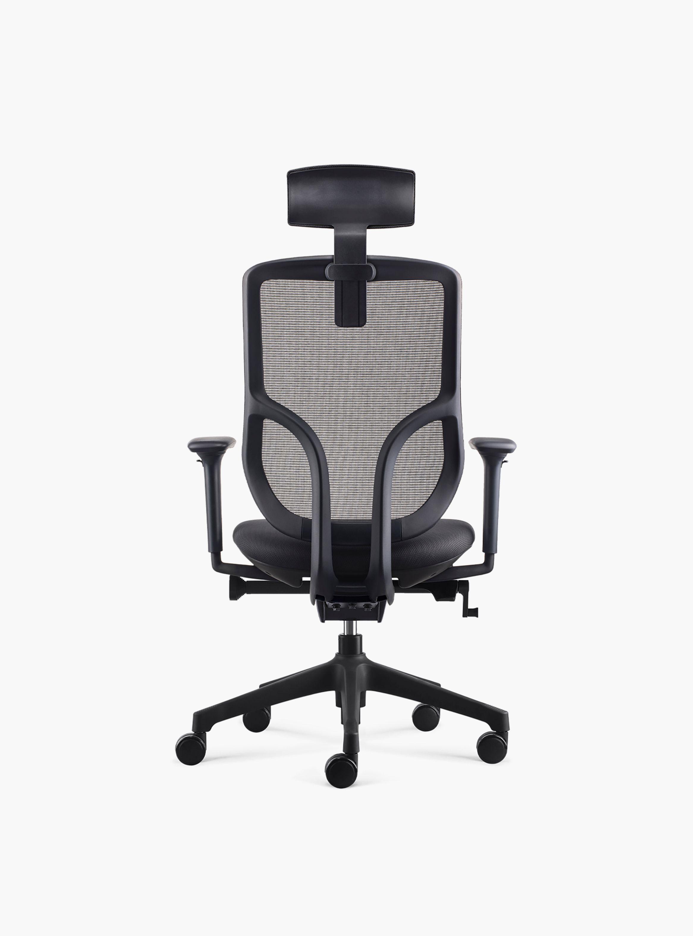 Silla Oficina Chic con cabecero Negro-4