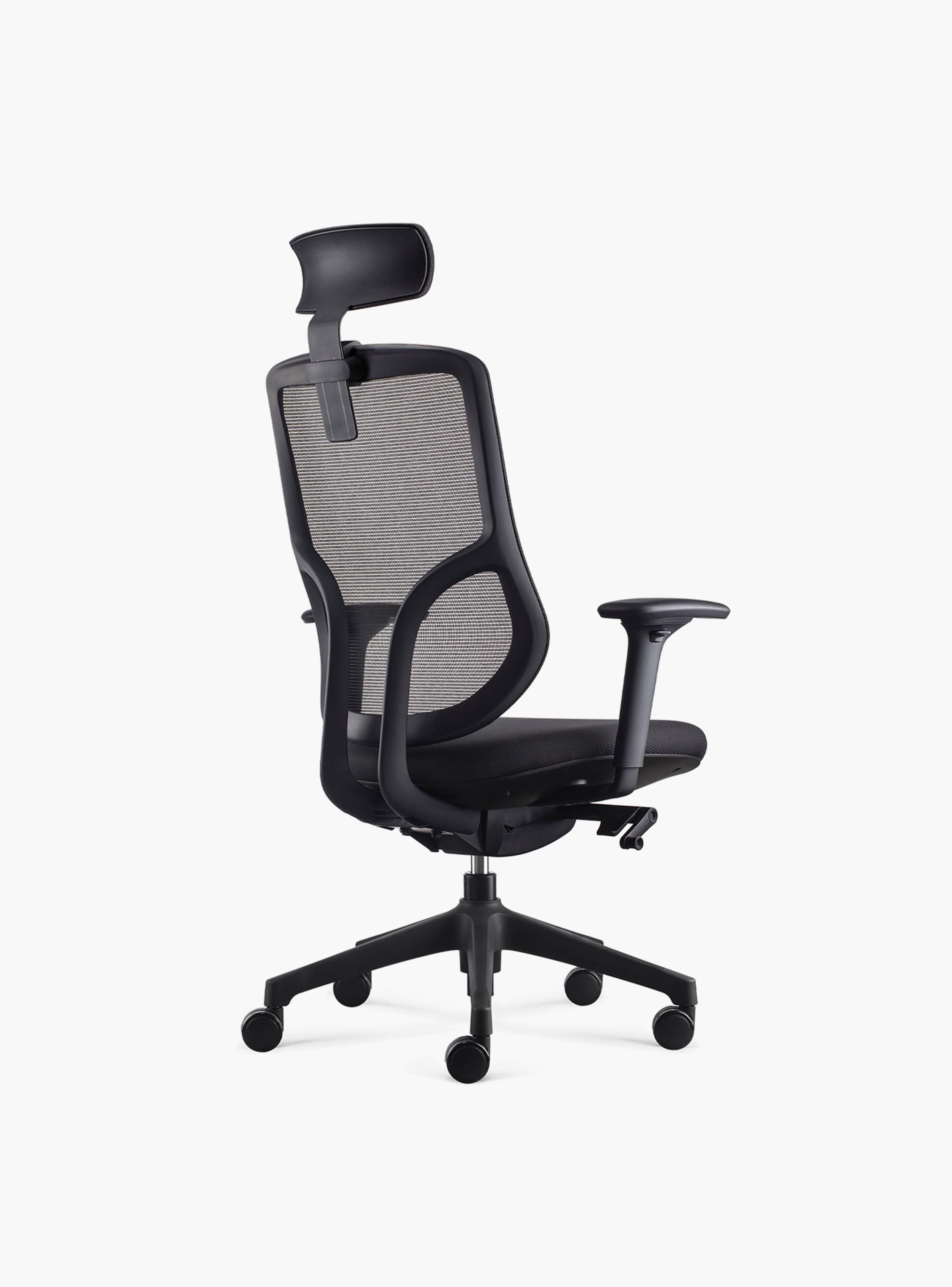 Silla Oficina Chic con cabecero Negro-5