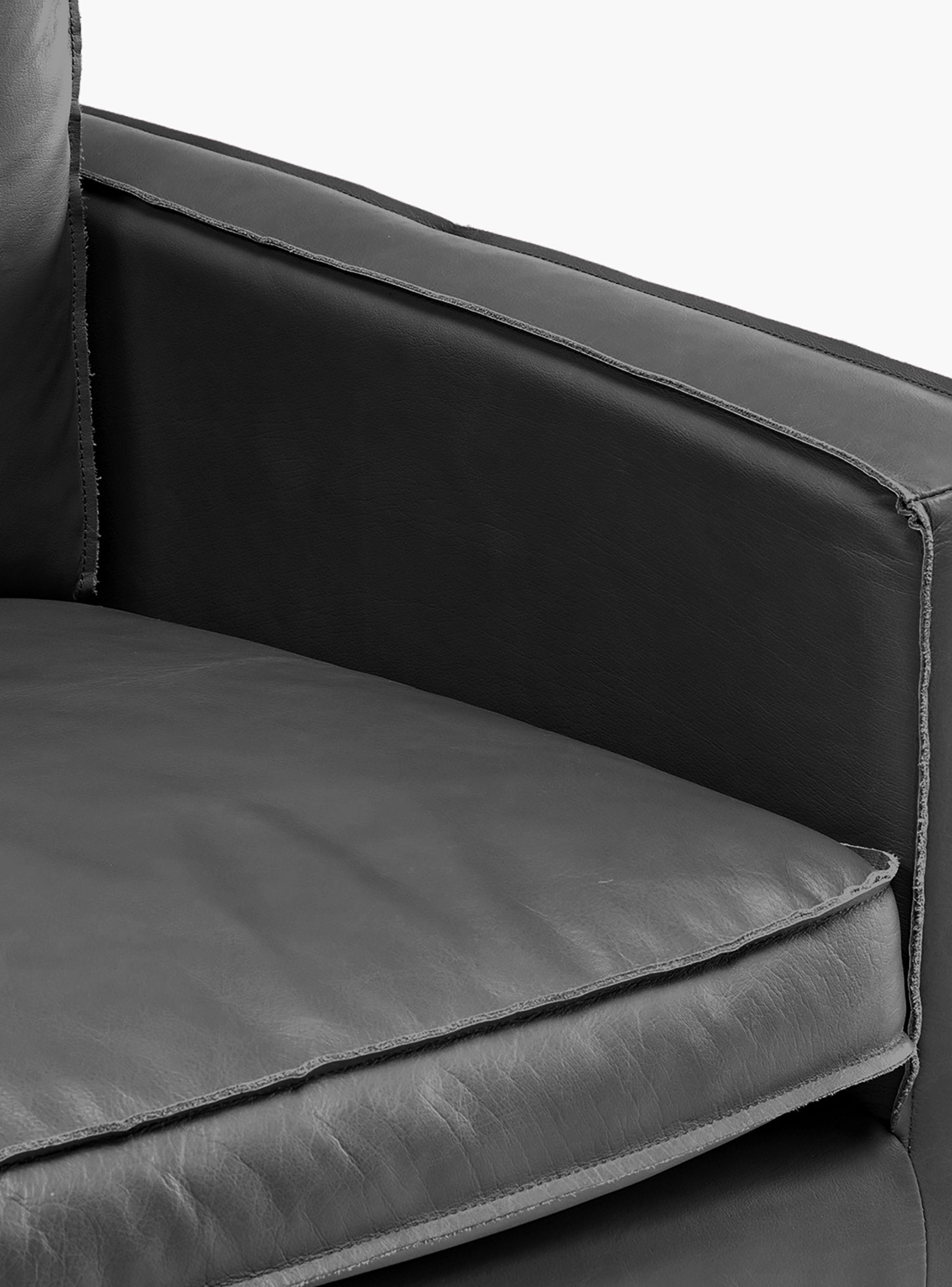 Sofa 3C Sinatra Cuero Negro-2