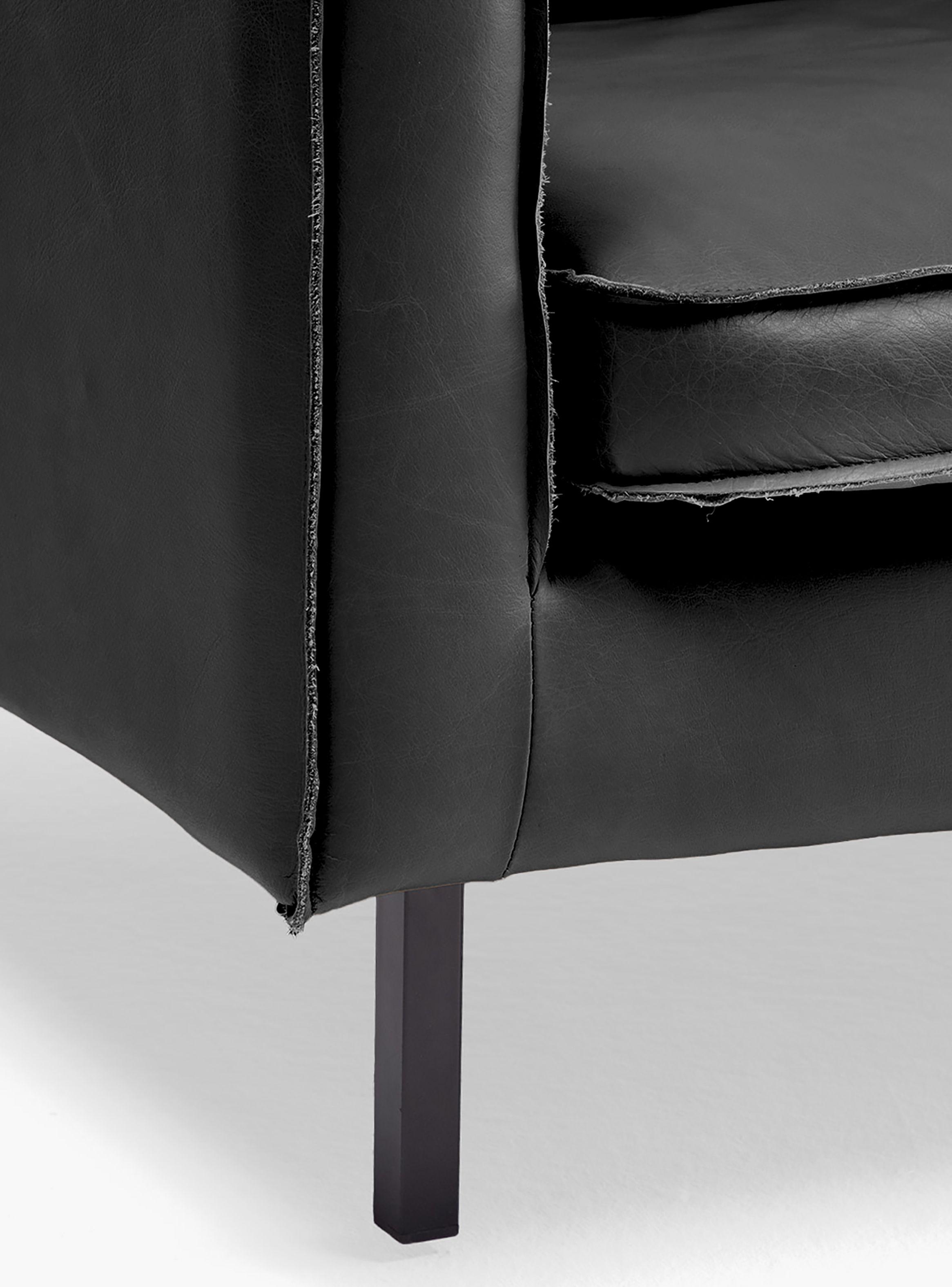 Sofa 3C Sinatra Cuero Negro-3