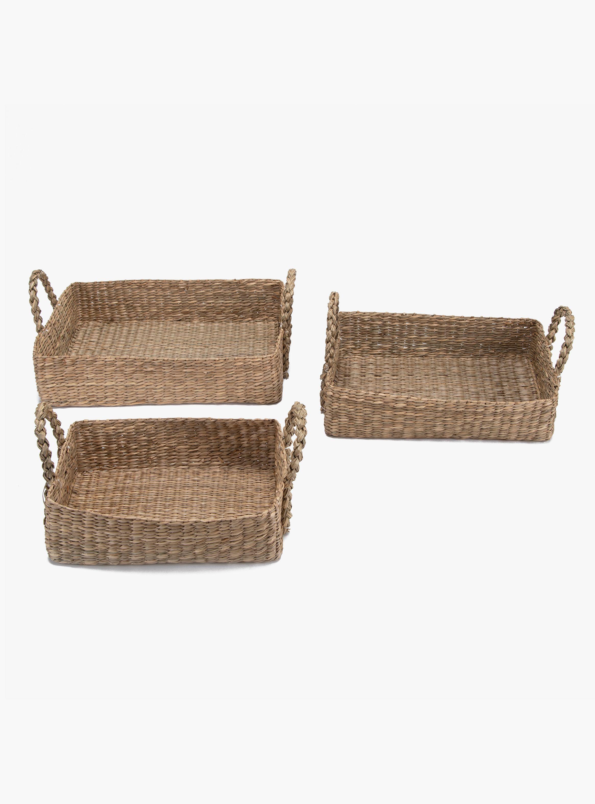 Pack de 3 Canastos Organizadores Amelia Natural-5